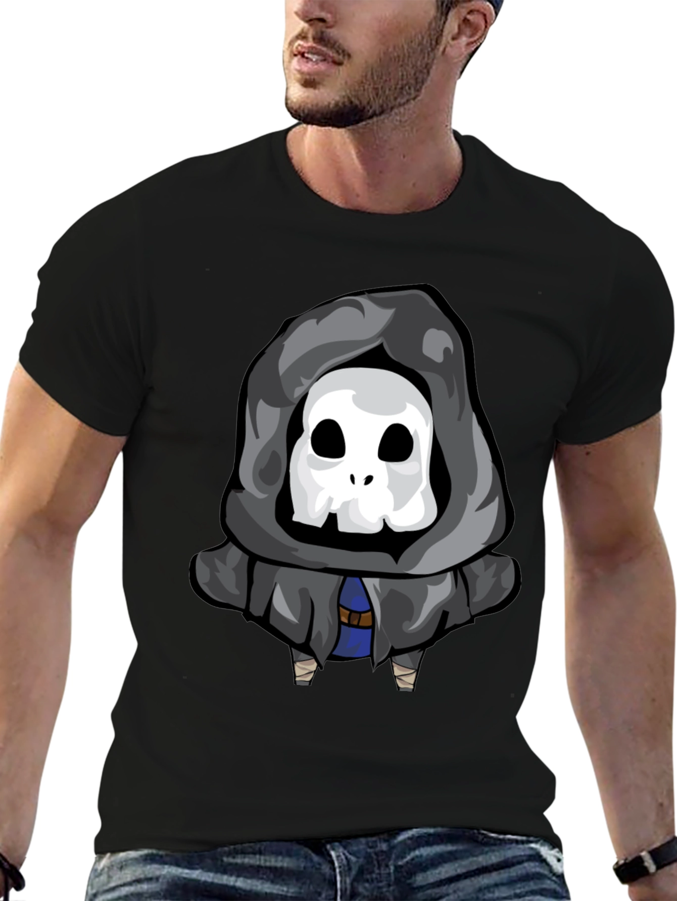 Skull Reaper Graphic Tee - Black