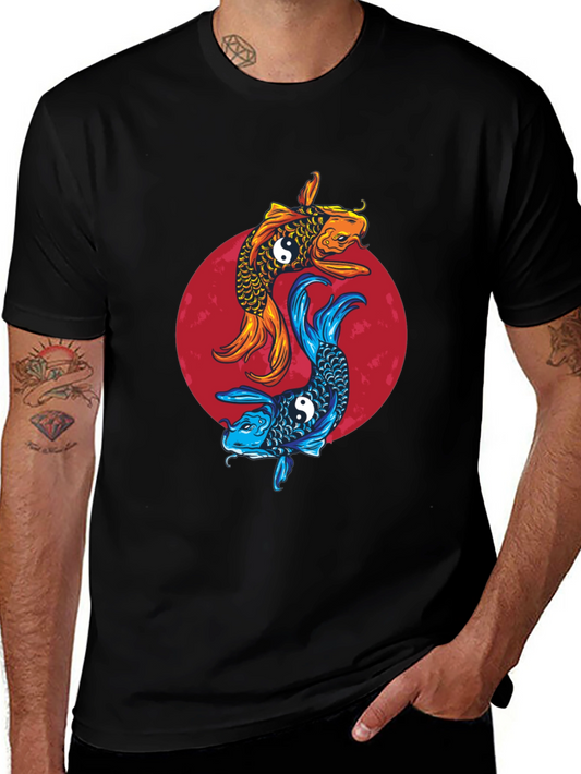 Yin Yang Koi Fish Graphic Tee
