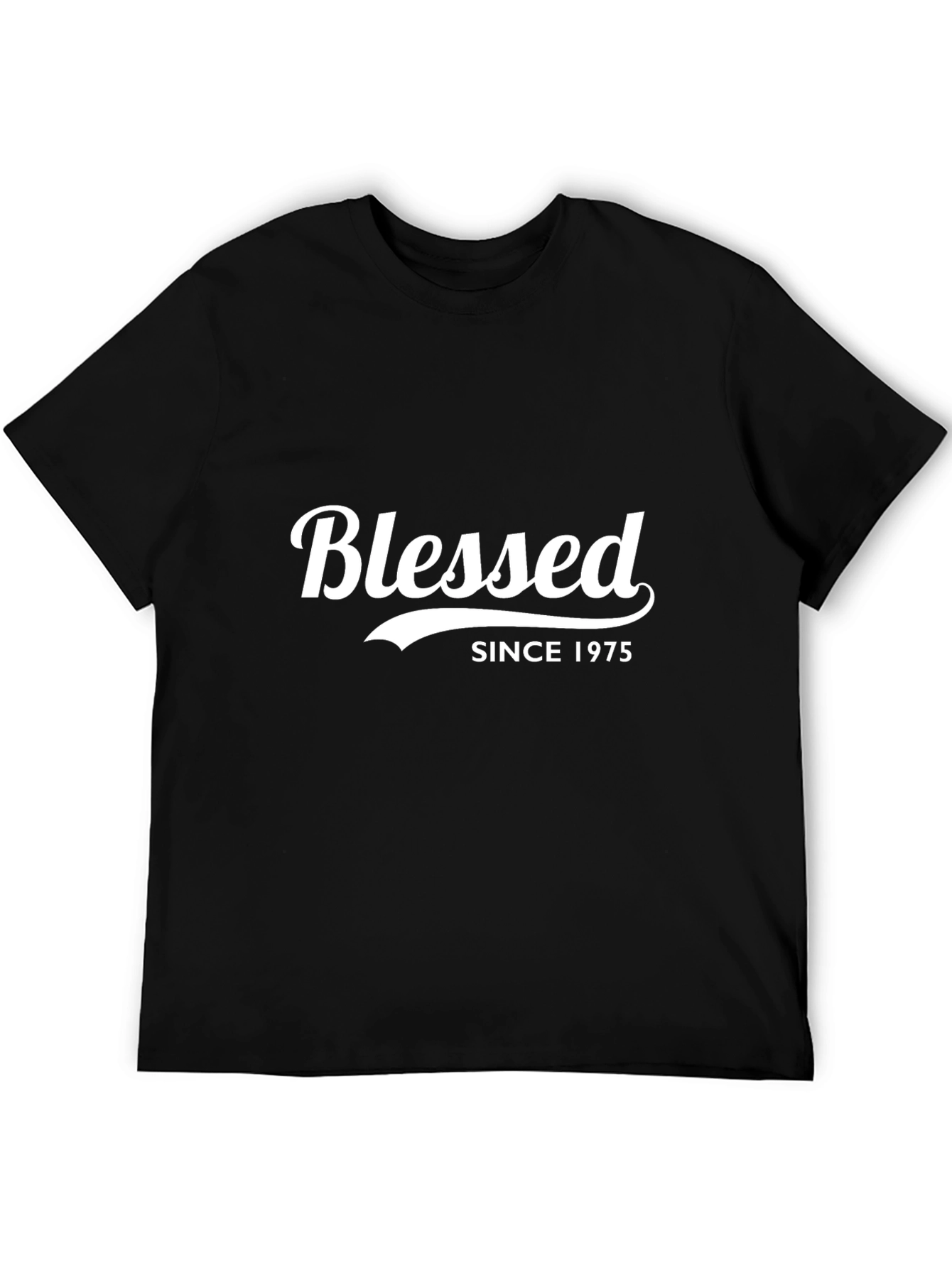 Blessed Since 1975 Black T-Shirt