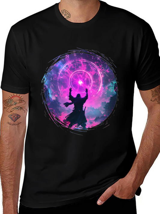 Mystic Circle Graphic Black T-Shirt