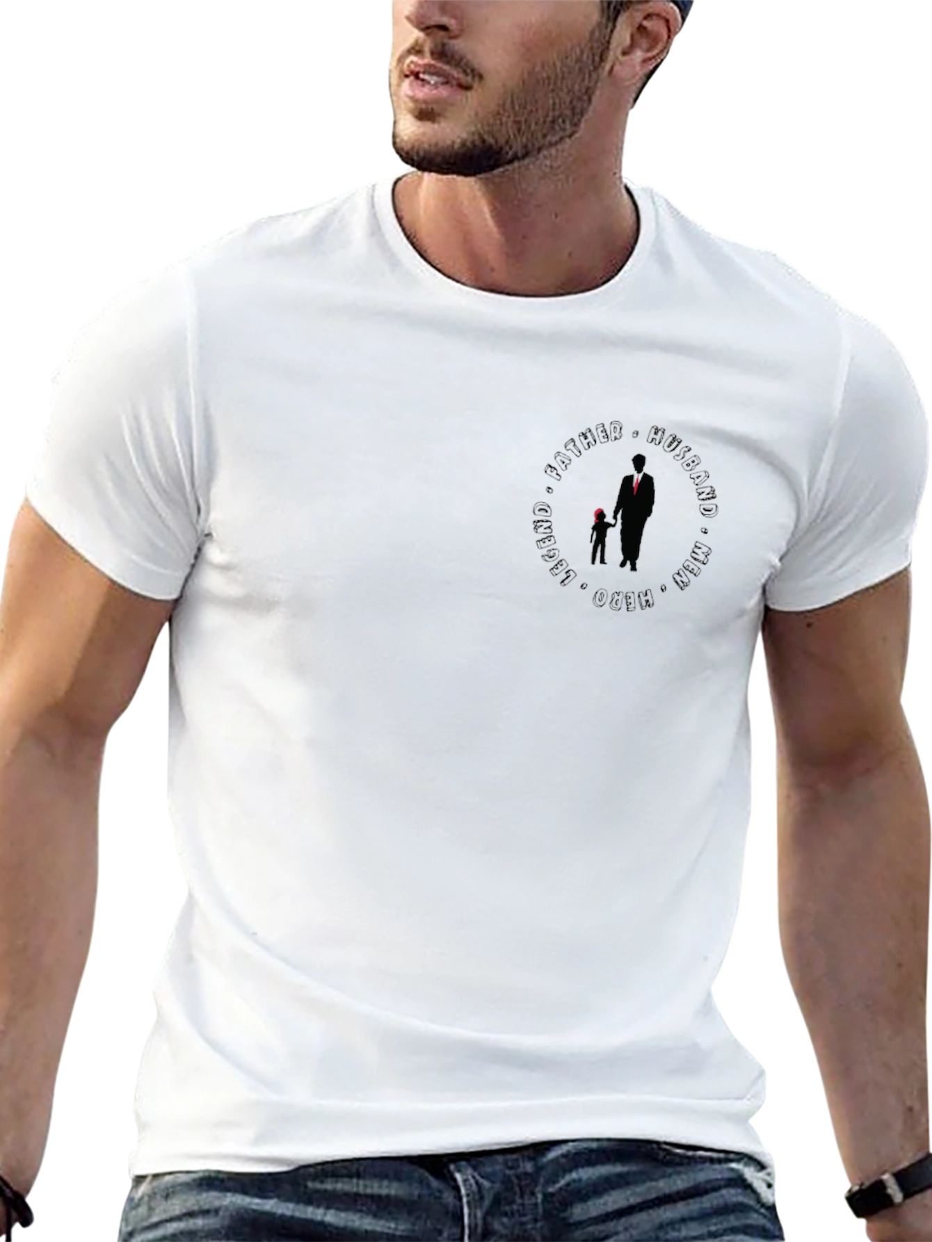 Fathers Day Graphic Black T-Shirt