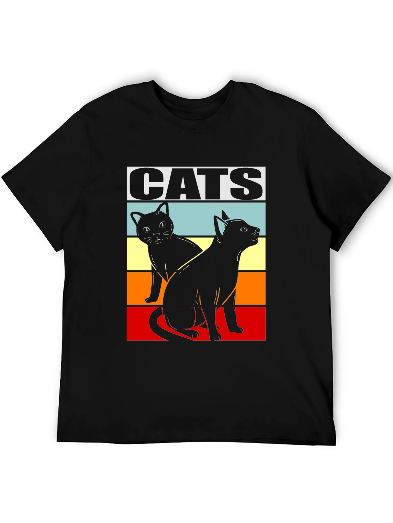 Retro Cats Graphic Tee - Cool Cat Lover Shirt