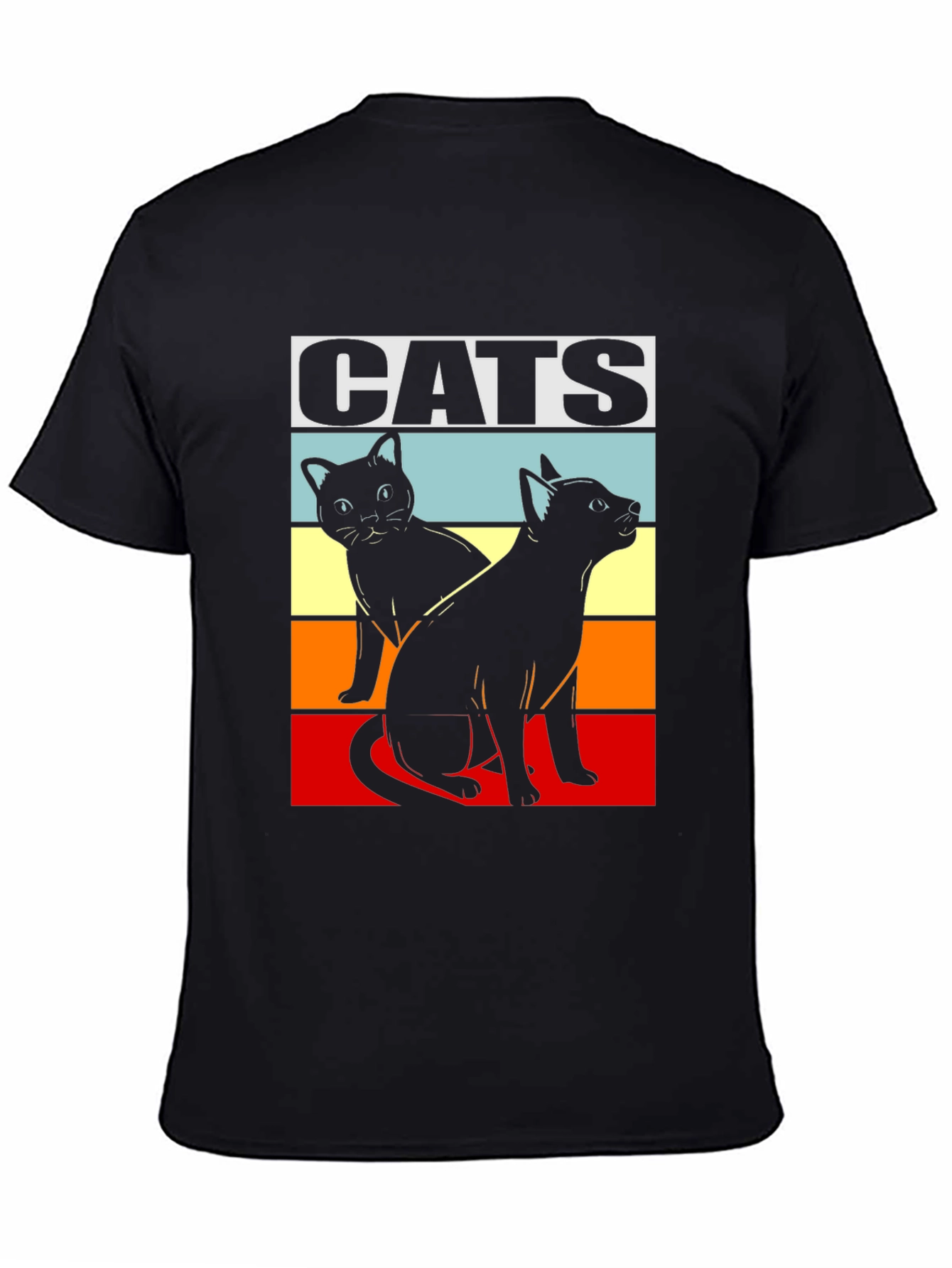 Retro Cats Graphic Tee - Cool Cat Lover Shirt
