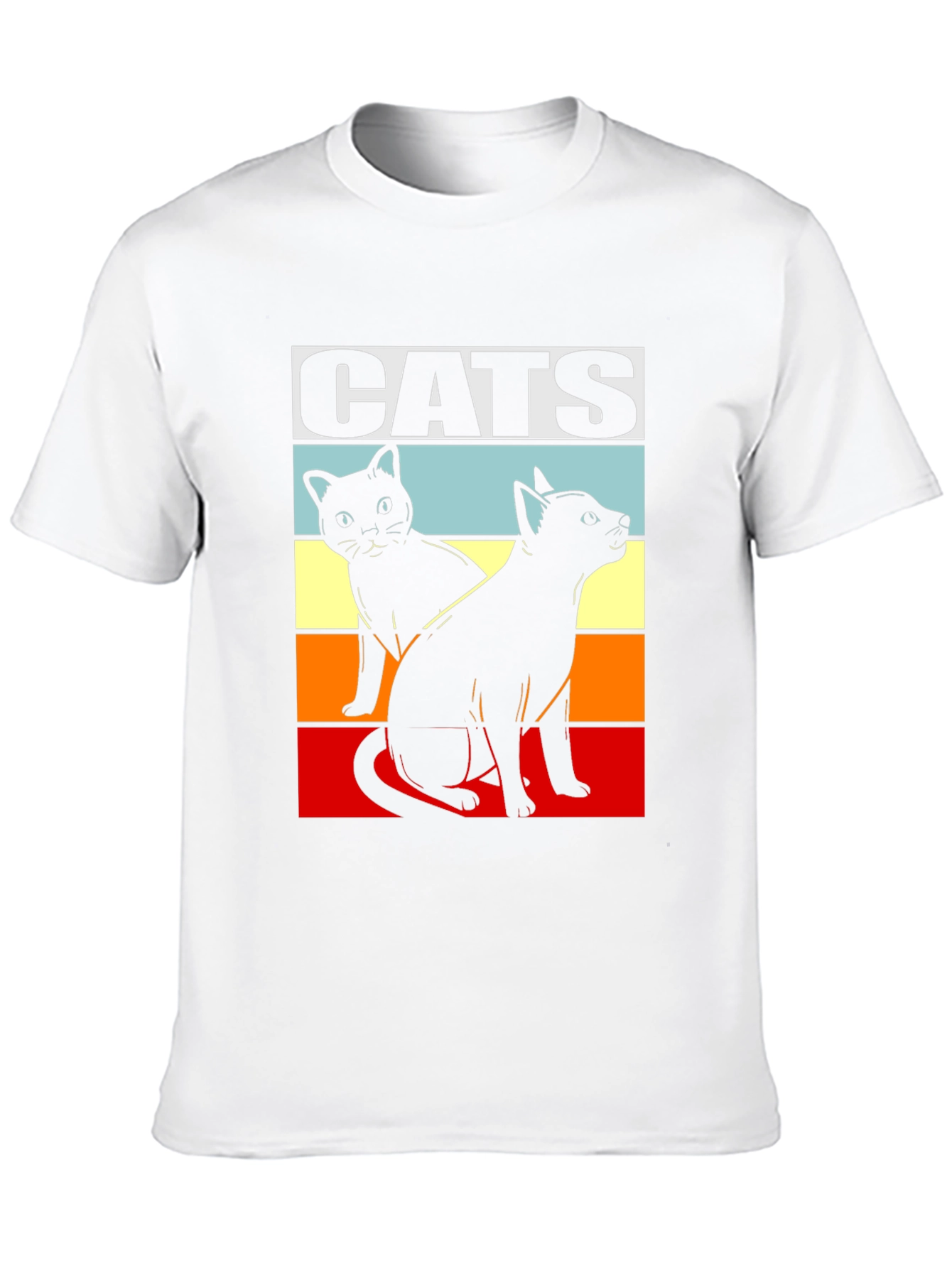 Retro Cats Graphic Tee - Cool Cat Lover Shirt