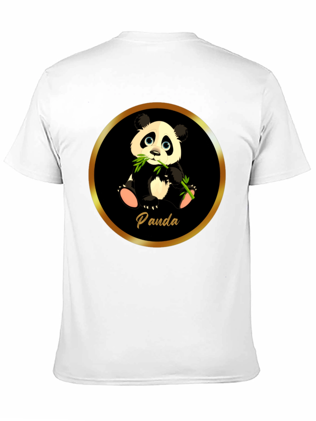 Cute Panda T-Shirt - Black Cotton Tee