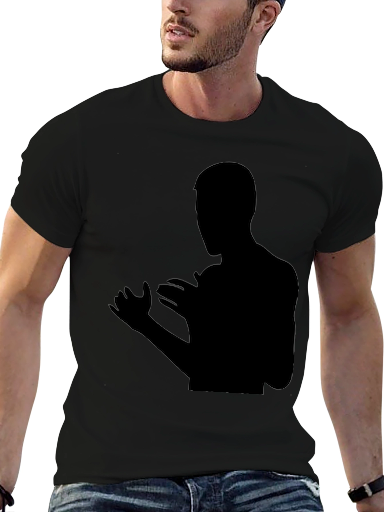 Black Silhouette Graphic Tee - Modern Fit