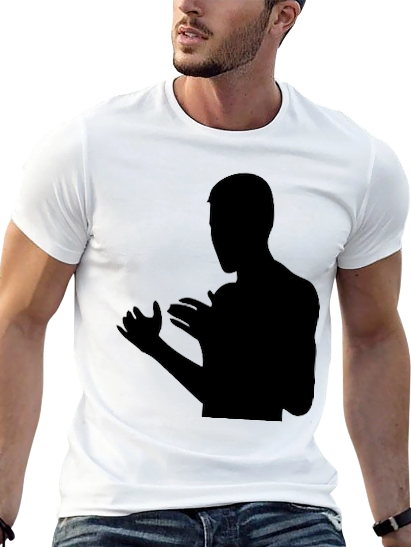 Black Silhouette Graphic Tee - Modern Fit