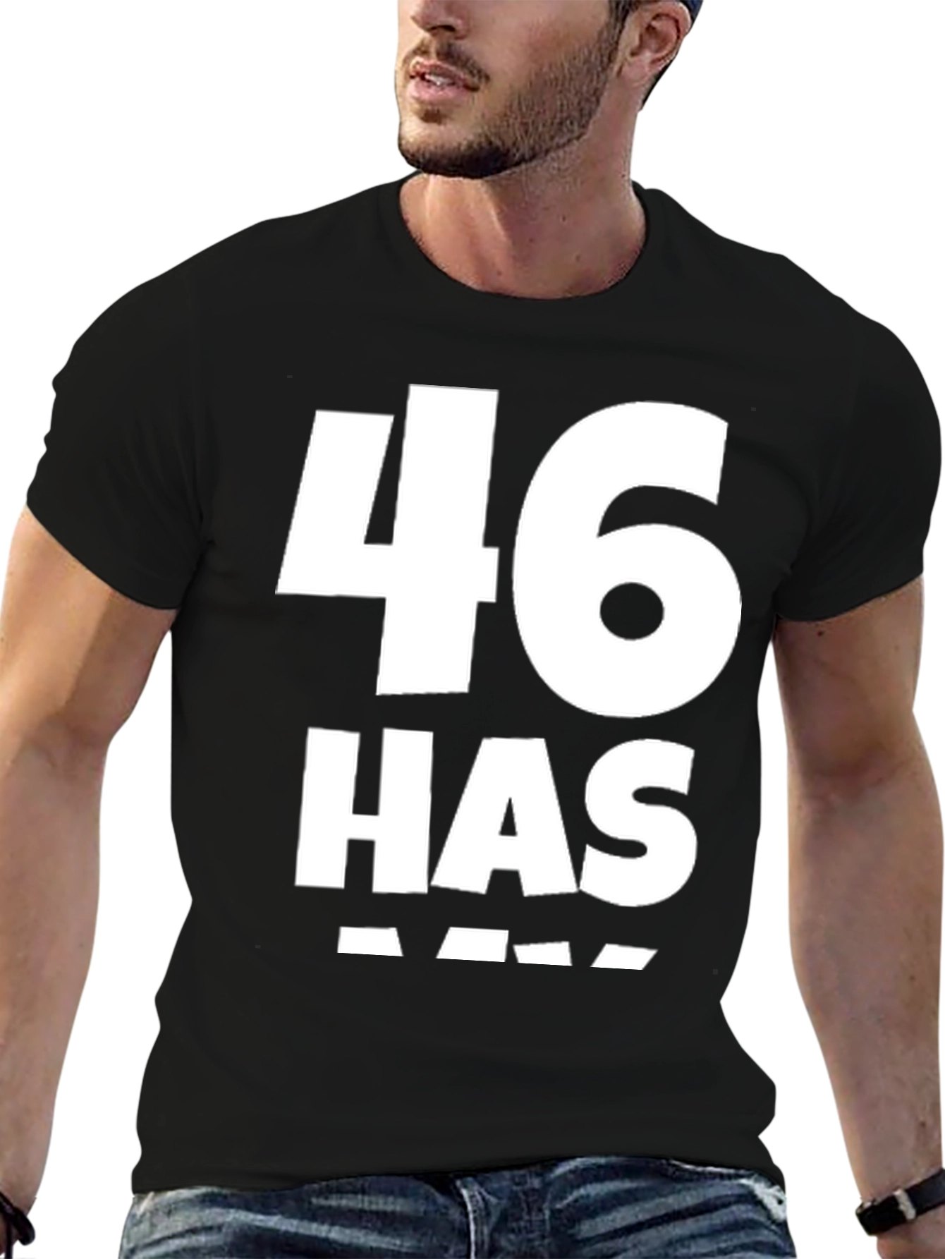 46 Has Arrived Black T-Shirt