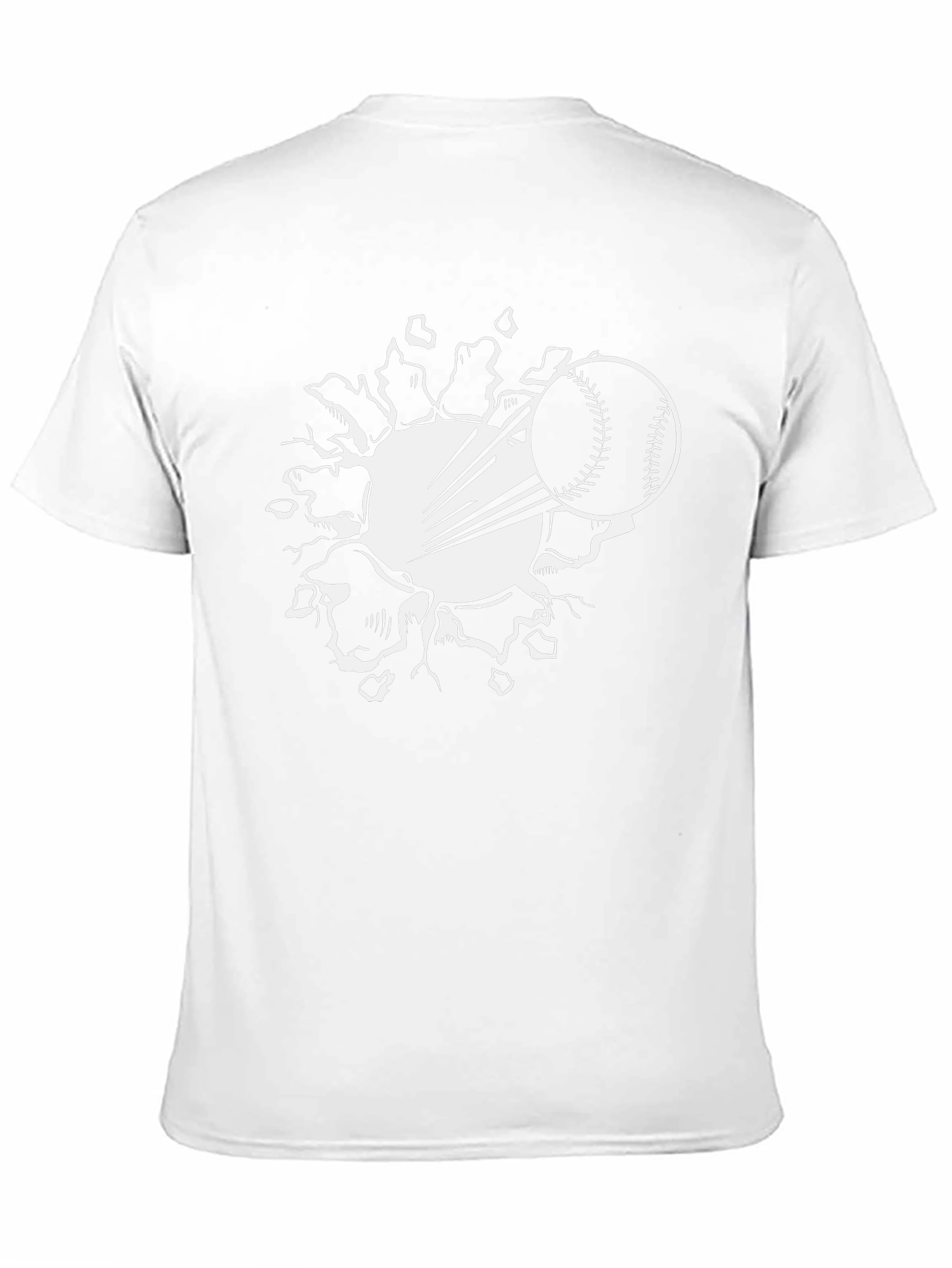 Baseball Smash Graphic Tee - Black Cotton Blend