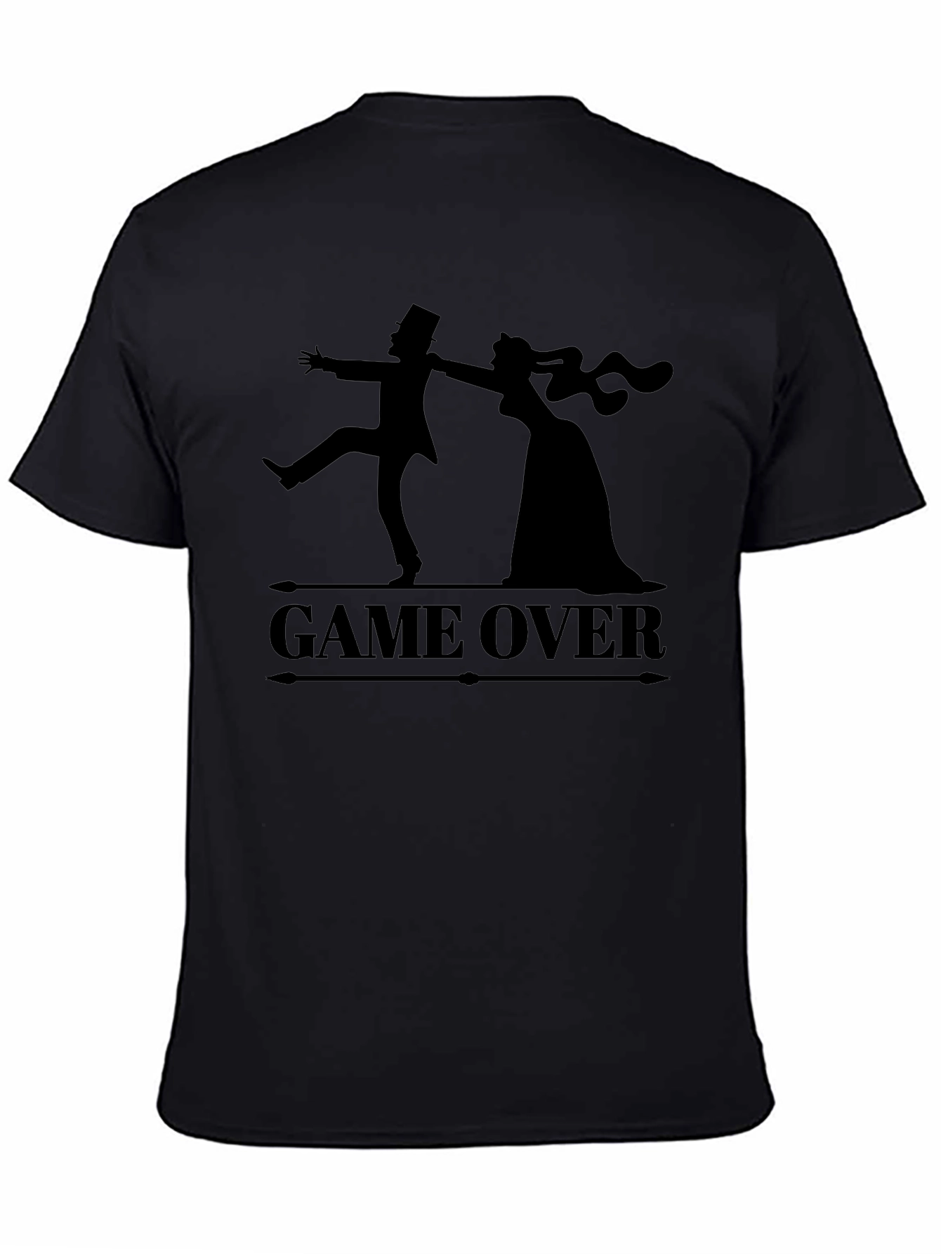 Game Over Bride & Groom Black T-Shirt