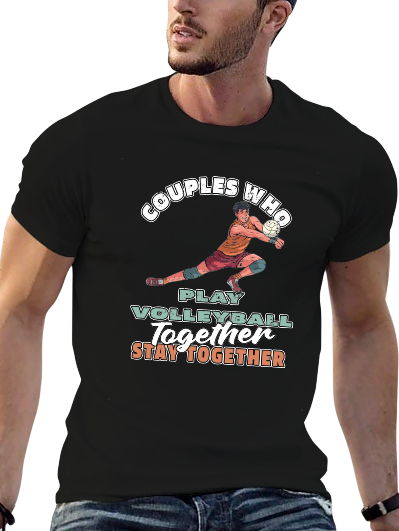 Volleyball Couples T-Shirt - Stay Together