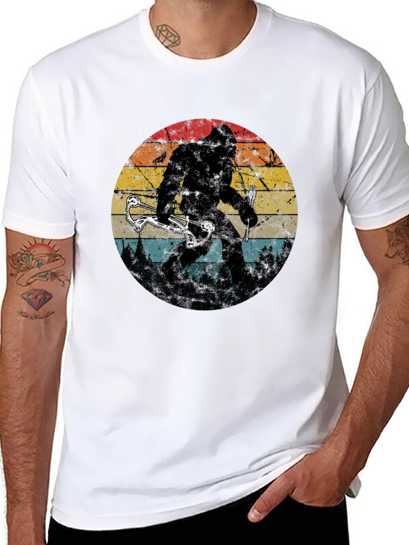 Bigfoot Bow Hunter Graphic Tee