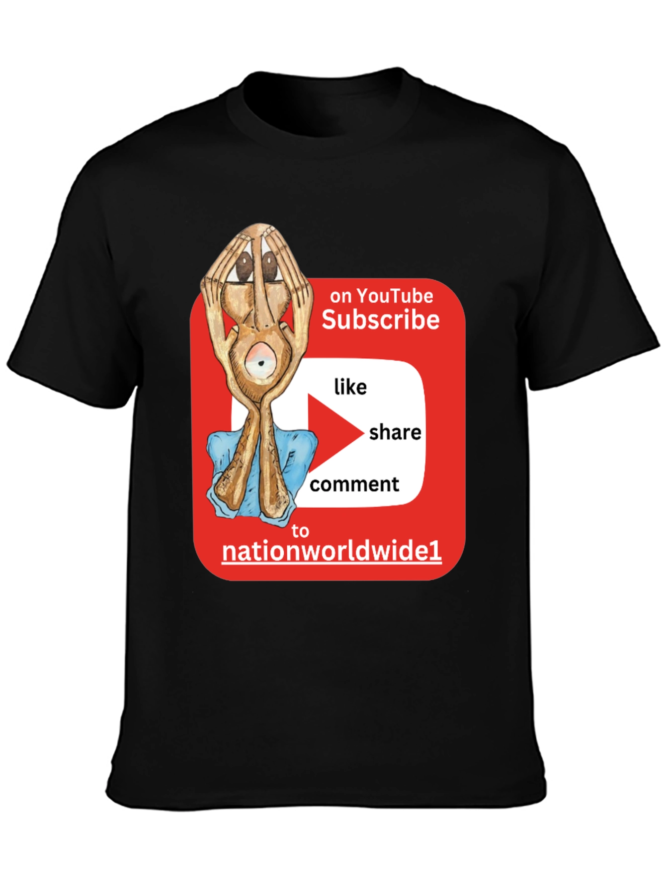 YouTube Subscribe T-Shirt: NationWorldWide1