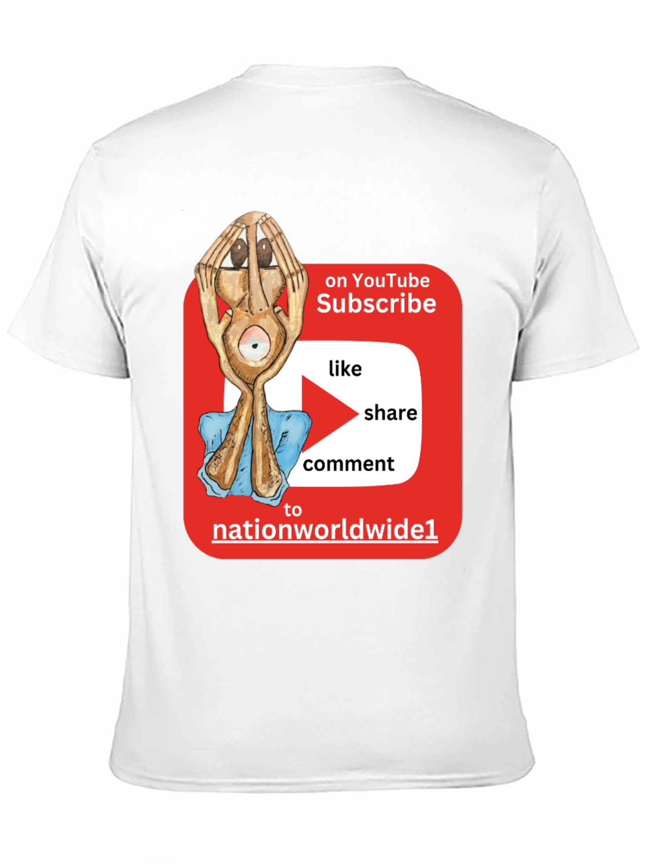 YouTube Subscribe T-Shirt: NationWorldWide1