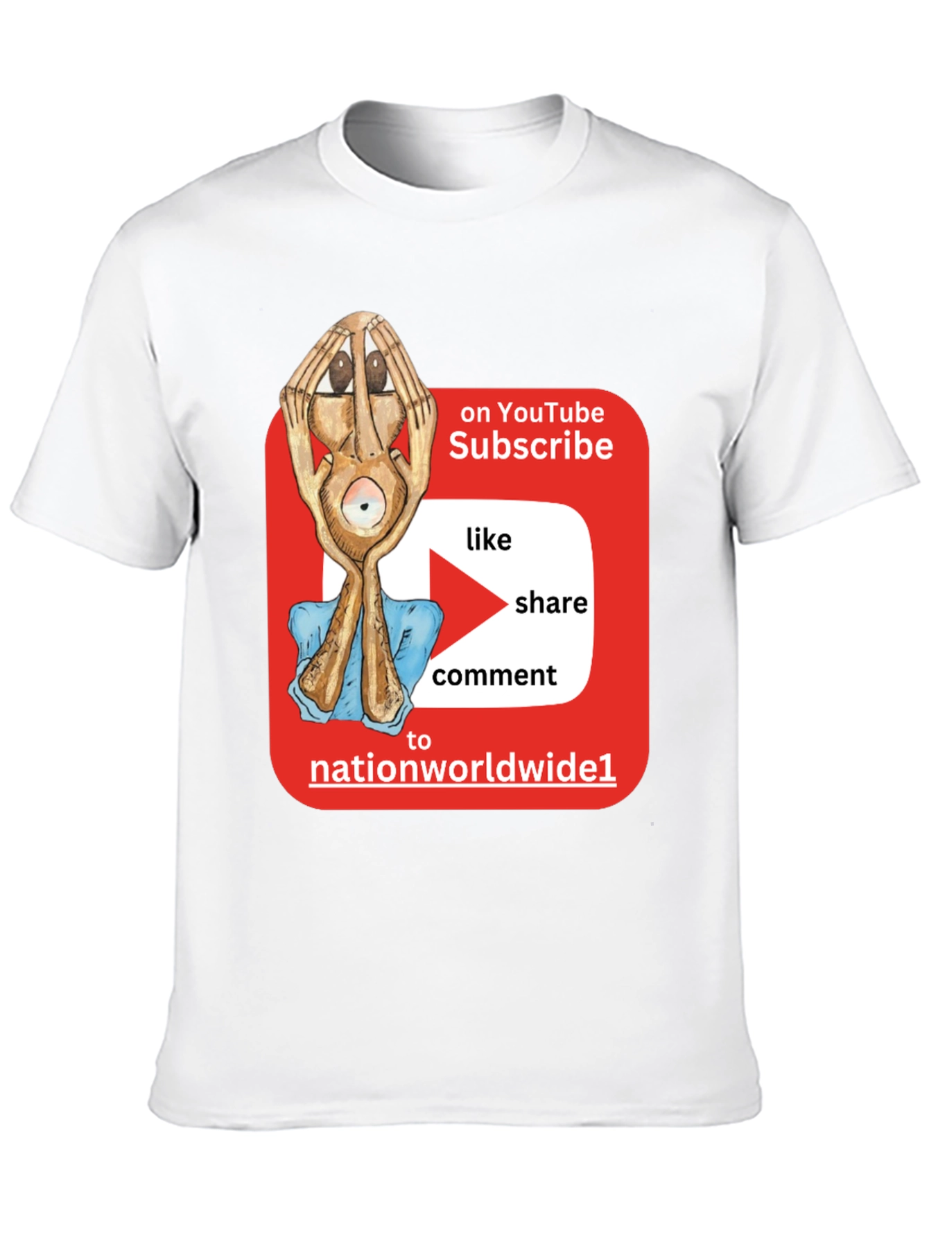 YouTube Subscribe T-Shirt: NationWorldWide1