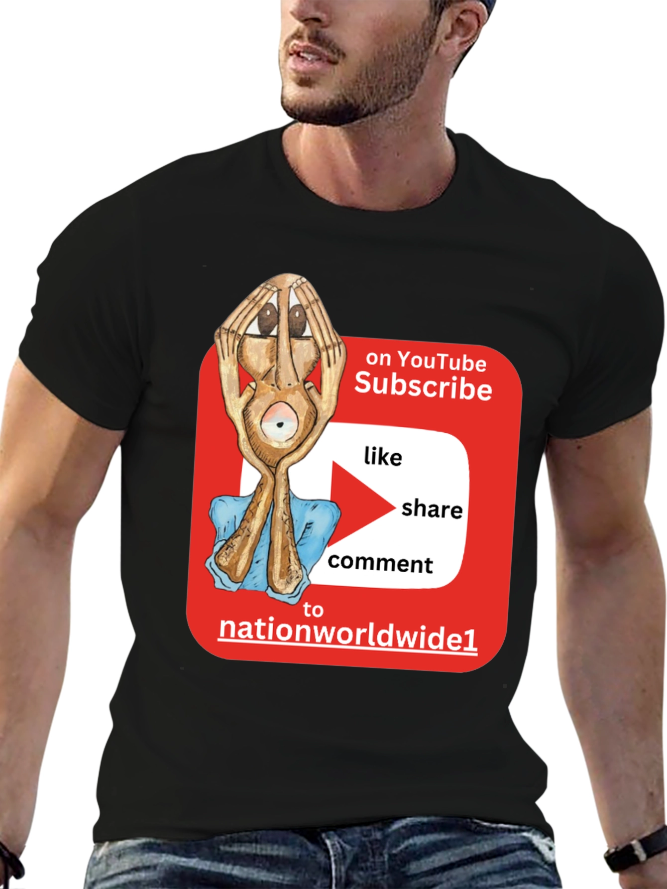 YouTube Subscribe T-Shirt: NationWorldWide1