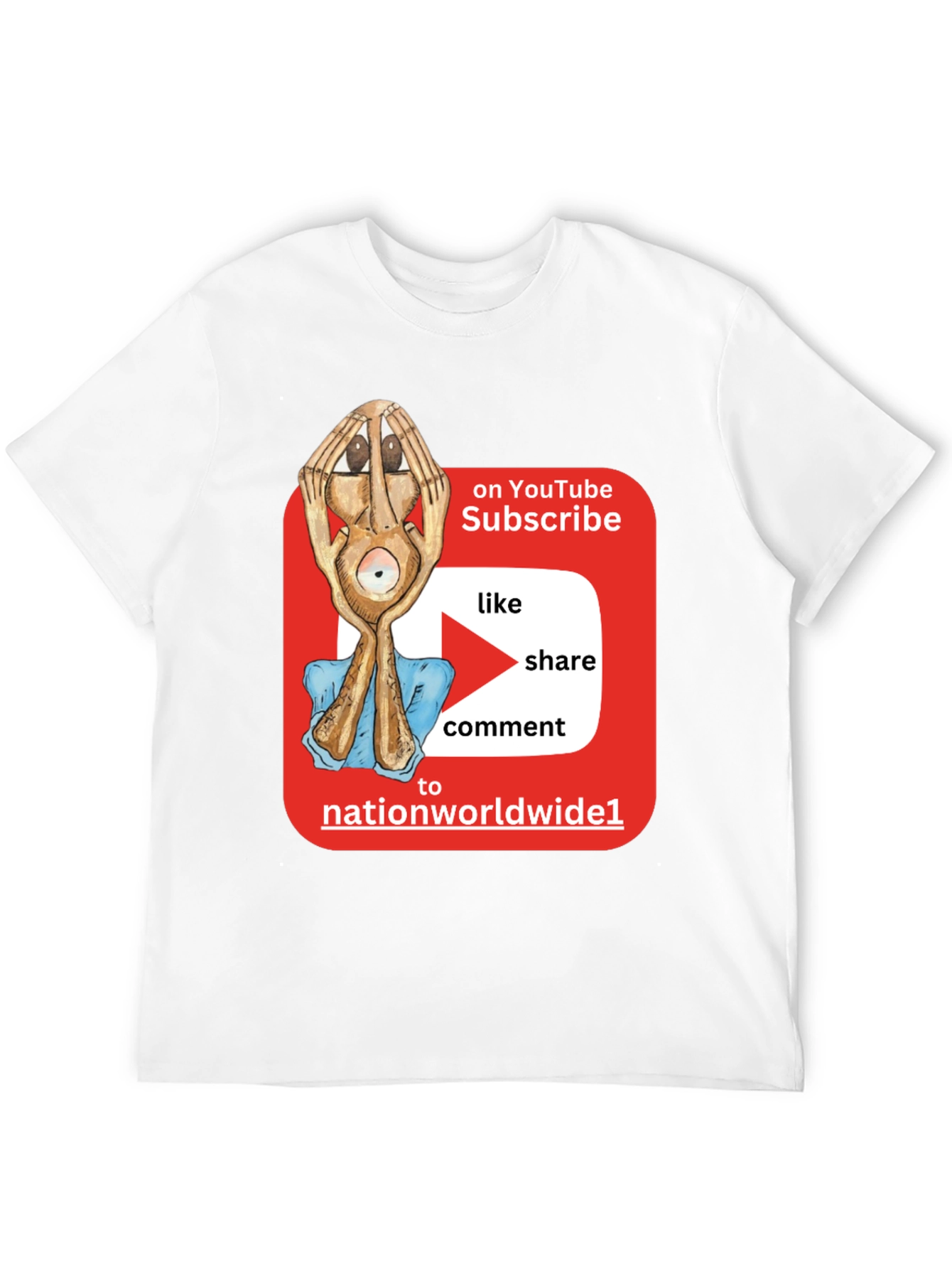 YouTube Subscribe T-Shirt: NationWorldWide1