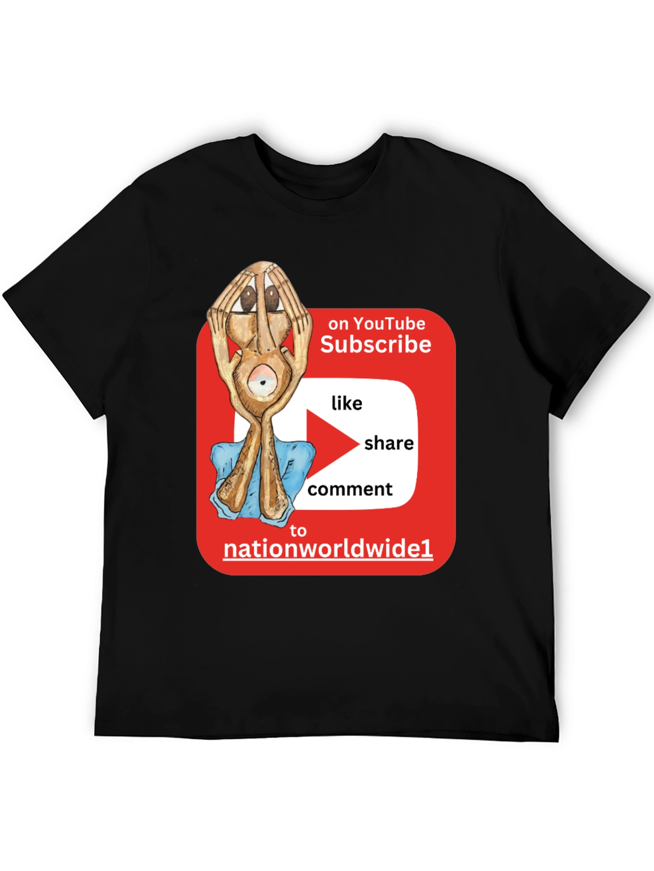 YouTube Subscribe T-Shirt: NationWorldWide1