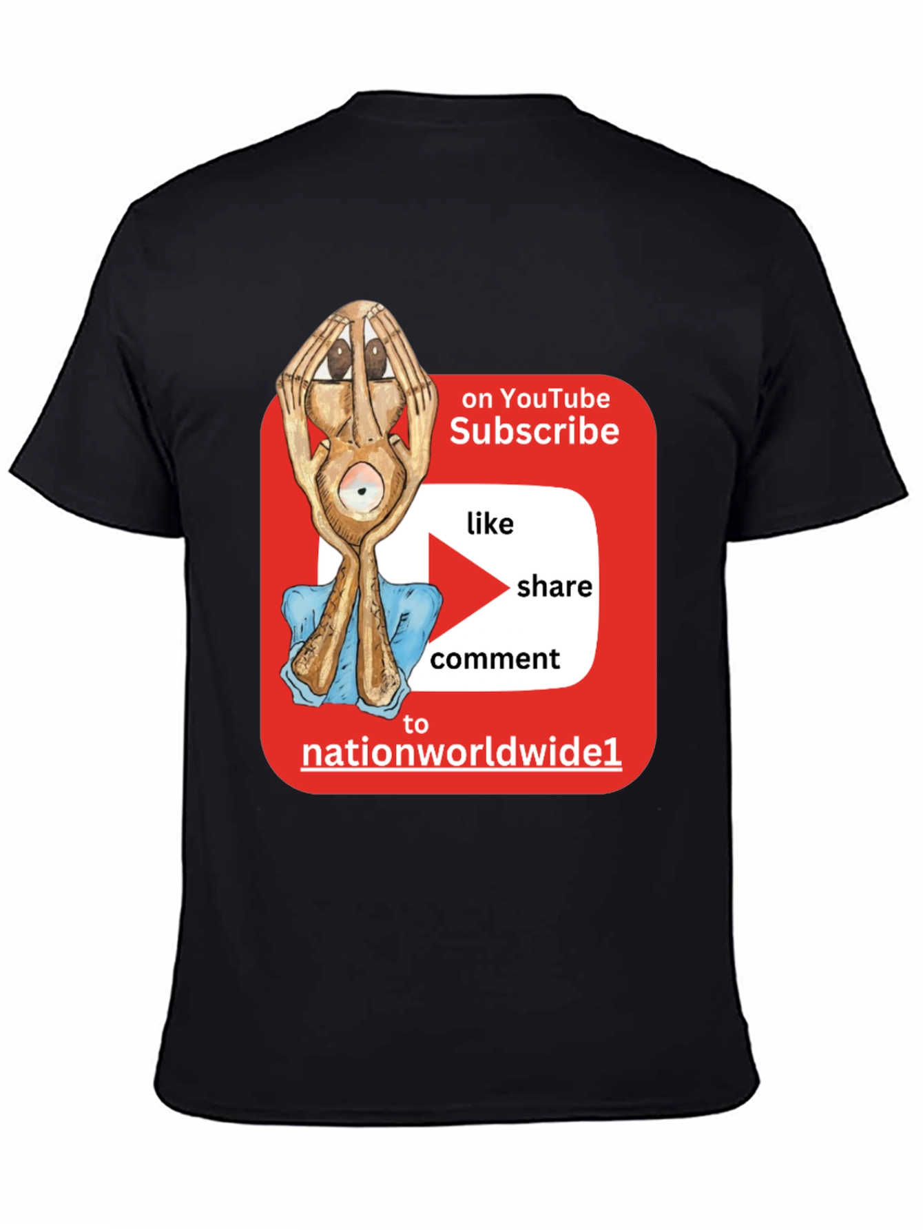 YouTube Subscribe T-Shirt: NationWorldWide1