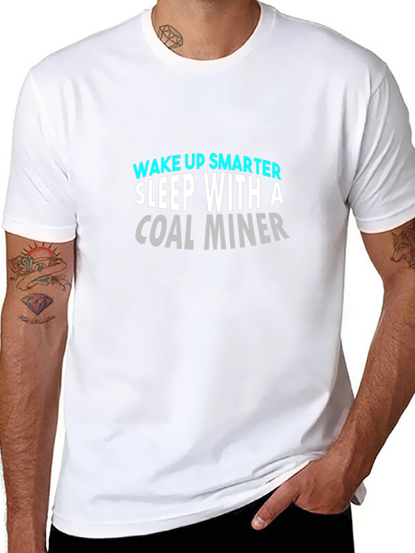 Wake Up Smarter Coal Miner Graphic Tee