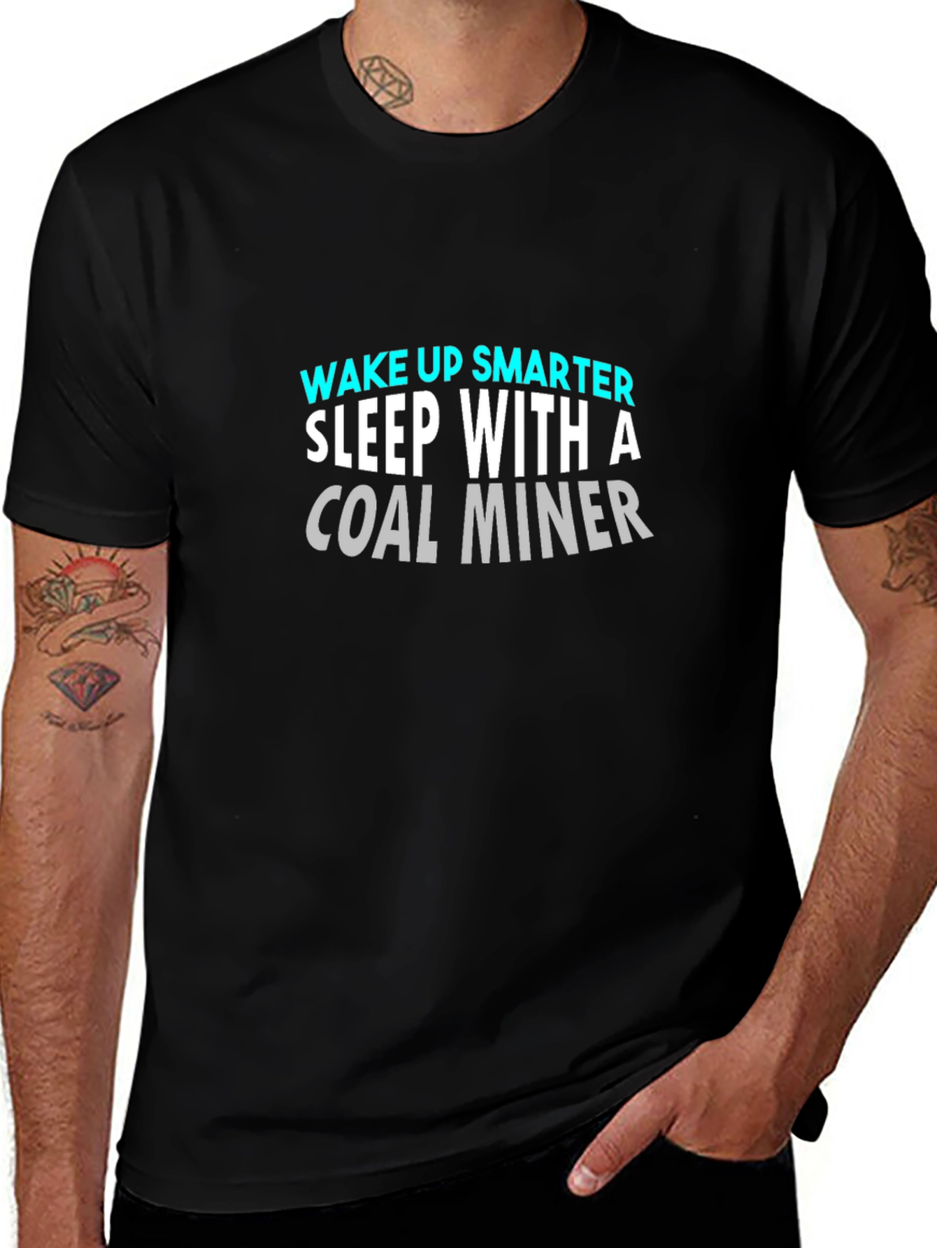 Wake Up Smarter Coal Miner Graphic Tee