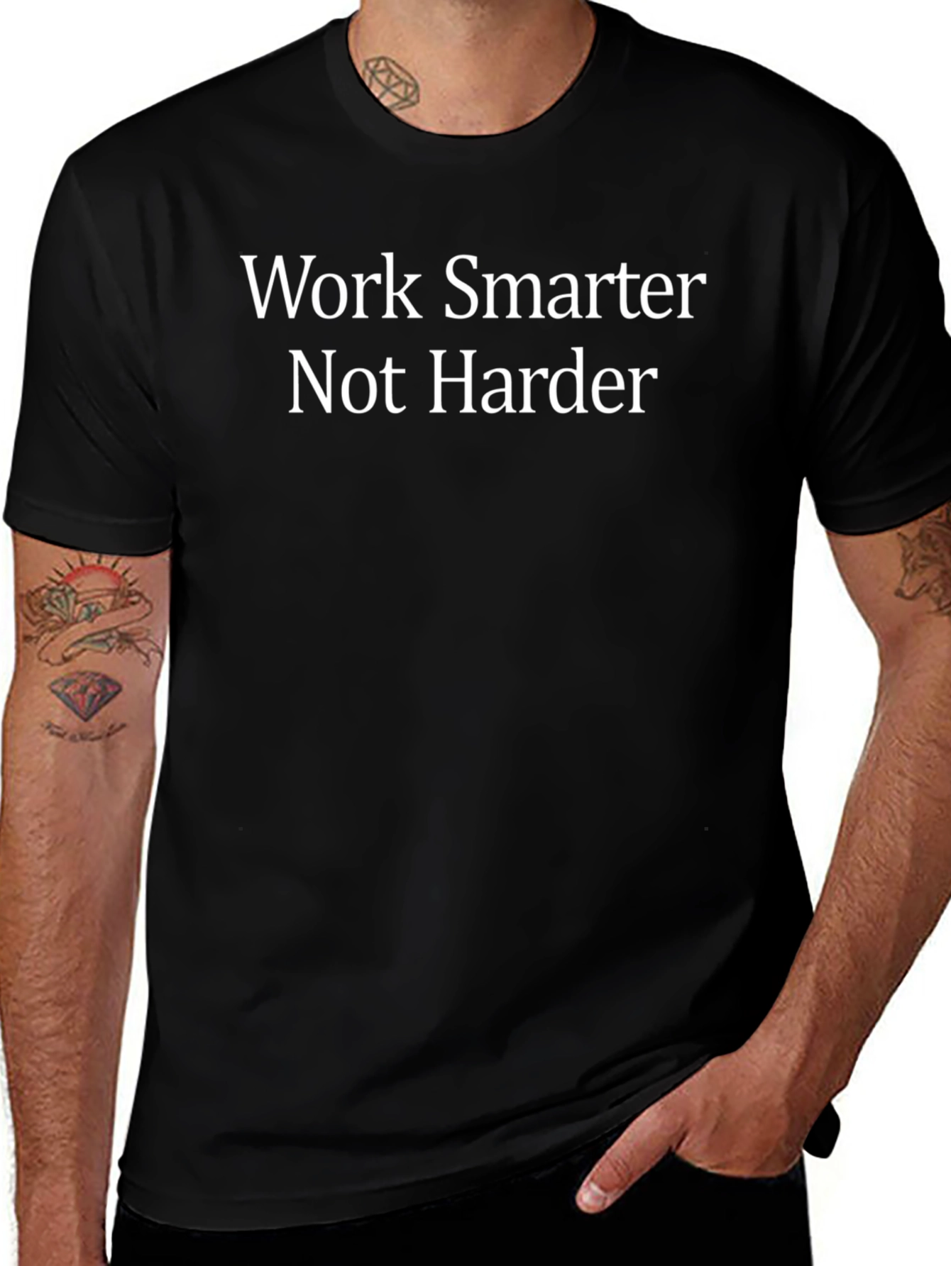 Work Smarter Not Harder Black T-Shirt