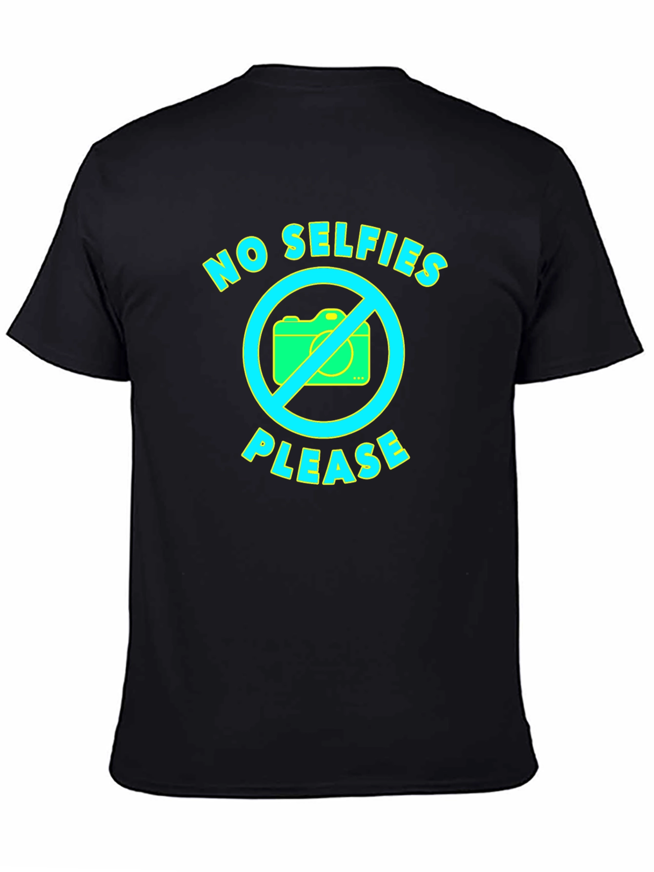 No Selfies Please Graphic T-Shirt
