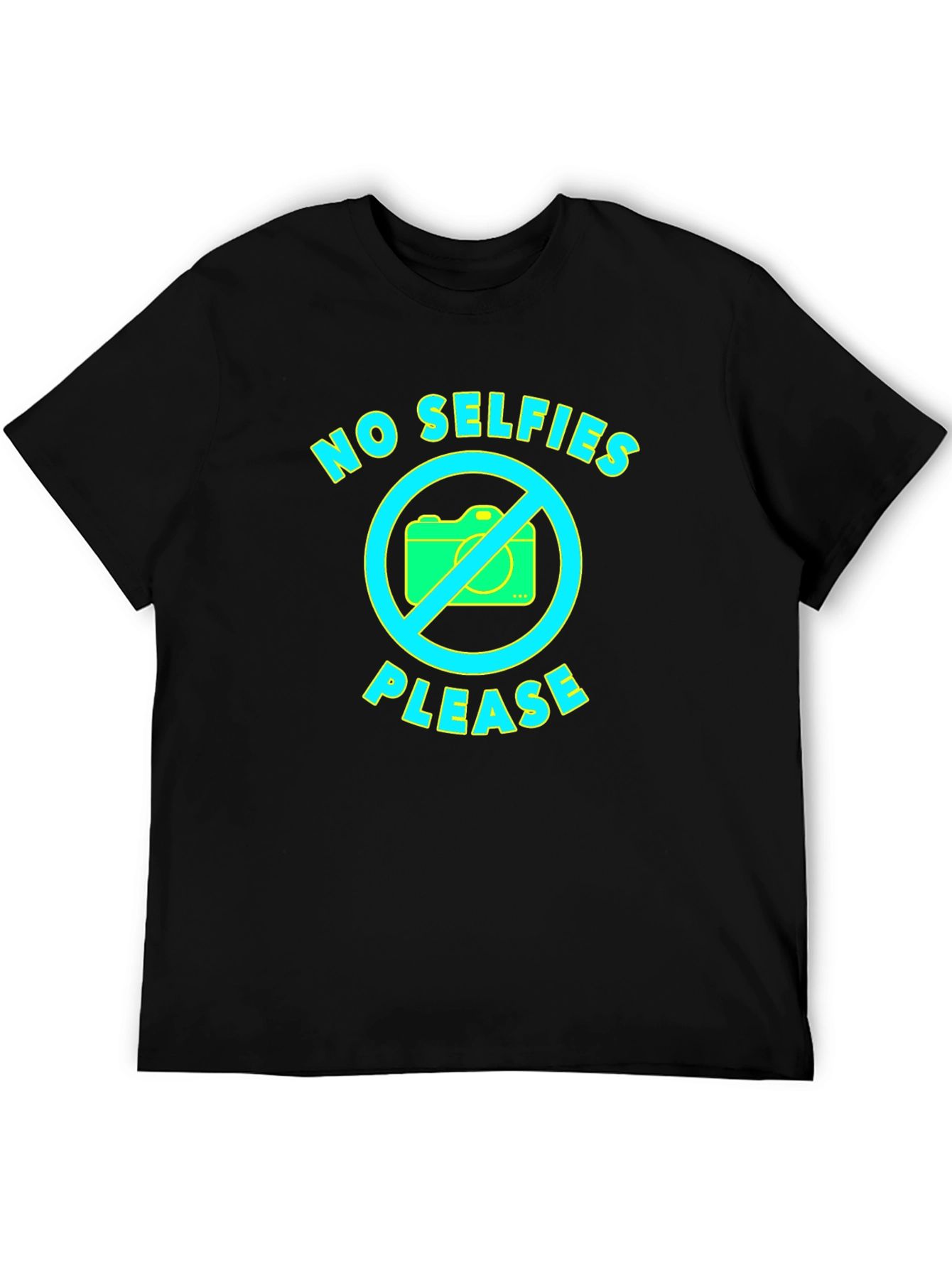No Selfies Please Graphic T-Shirt