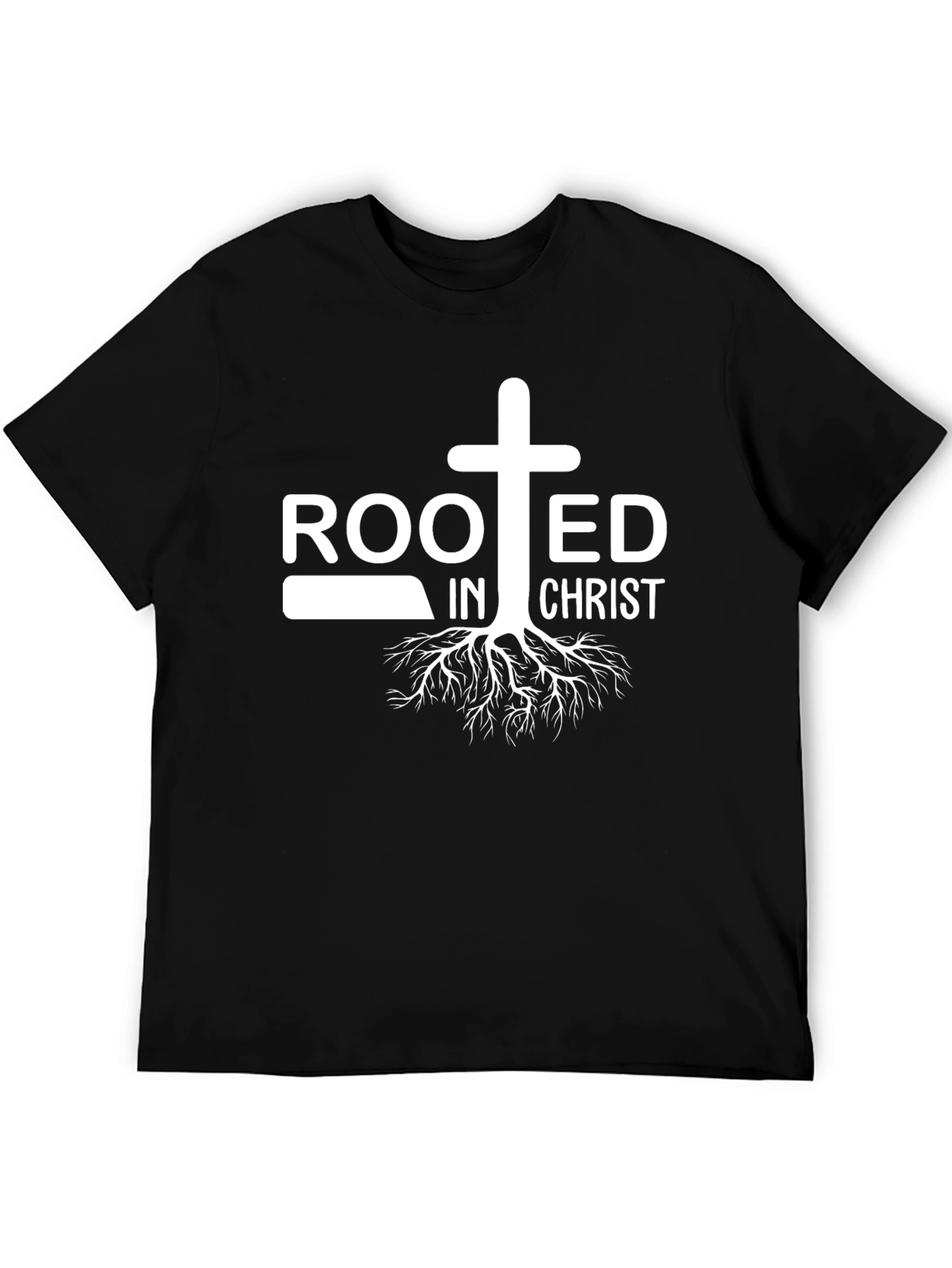 Rooted In Christ Black Graphic Tee