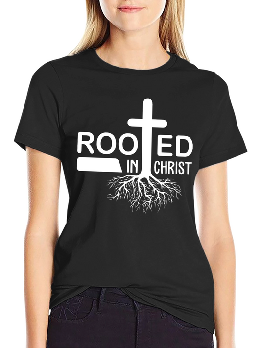 Rooted In Christ Black Graphic Tee