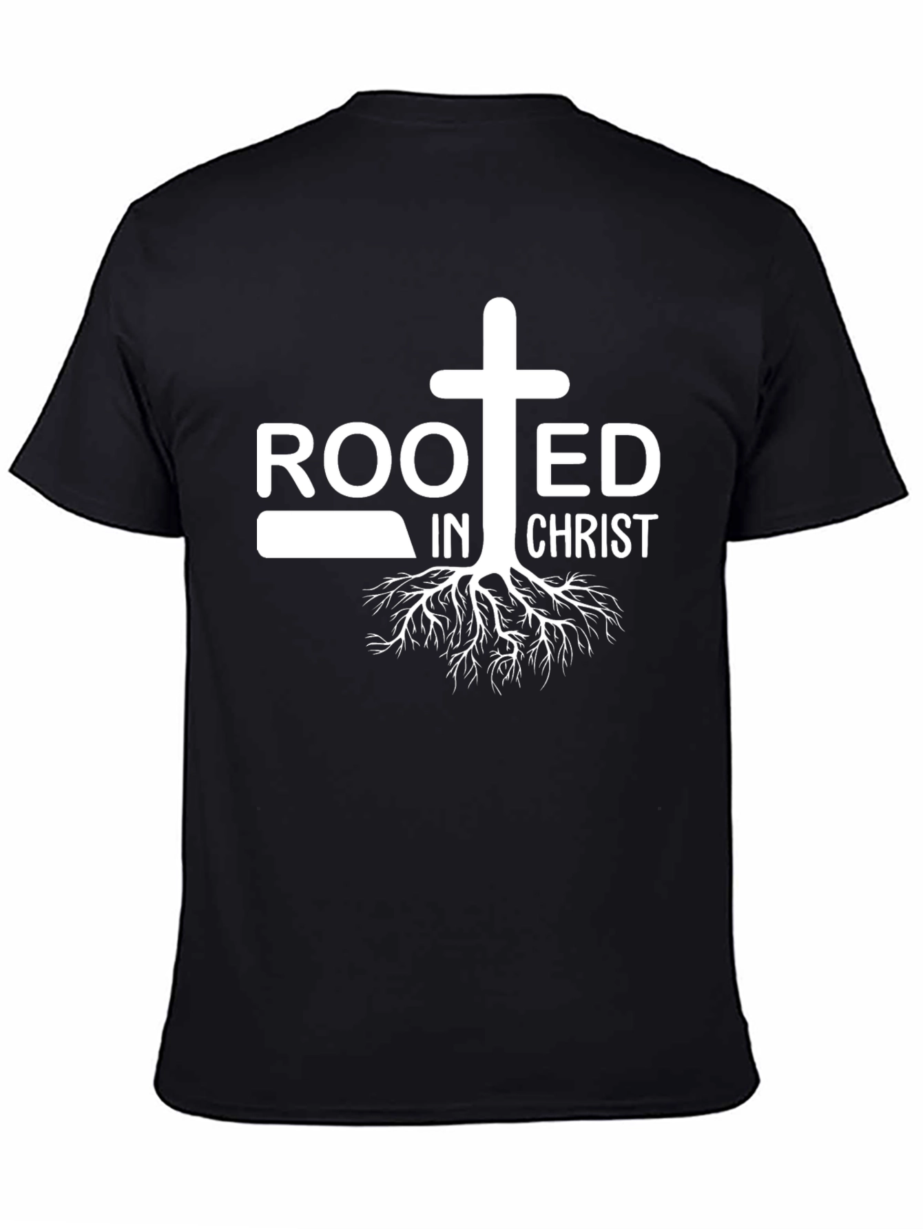Rooted In Christ Black Graphic Tee