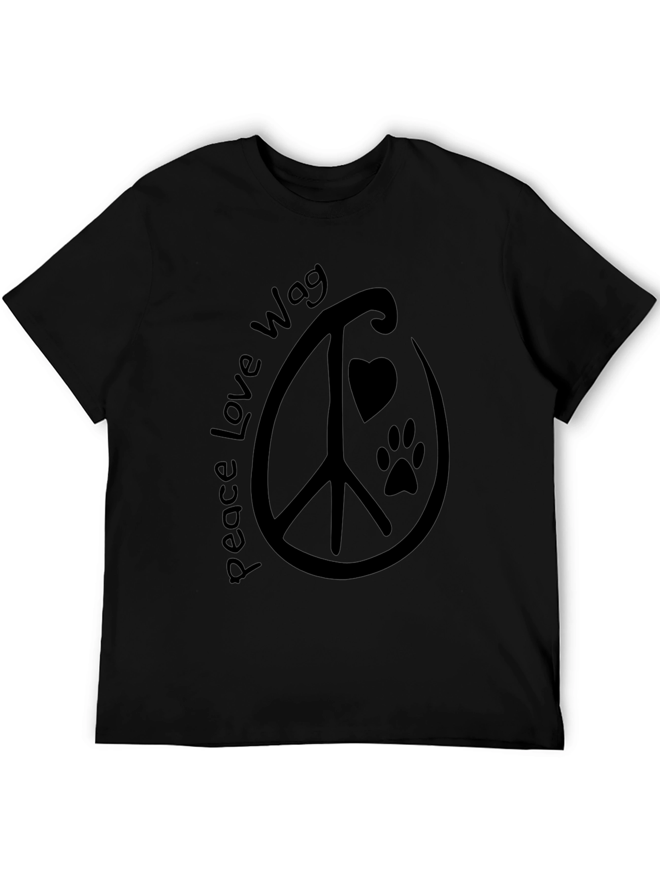 Peace Love Wag T-Shirt - Dog Lover Apparel