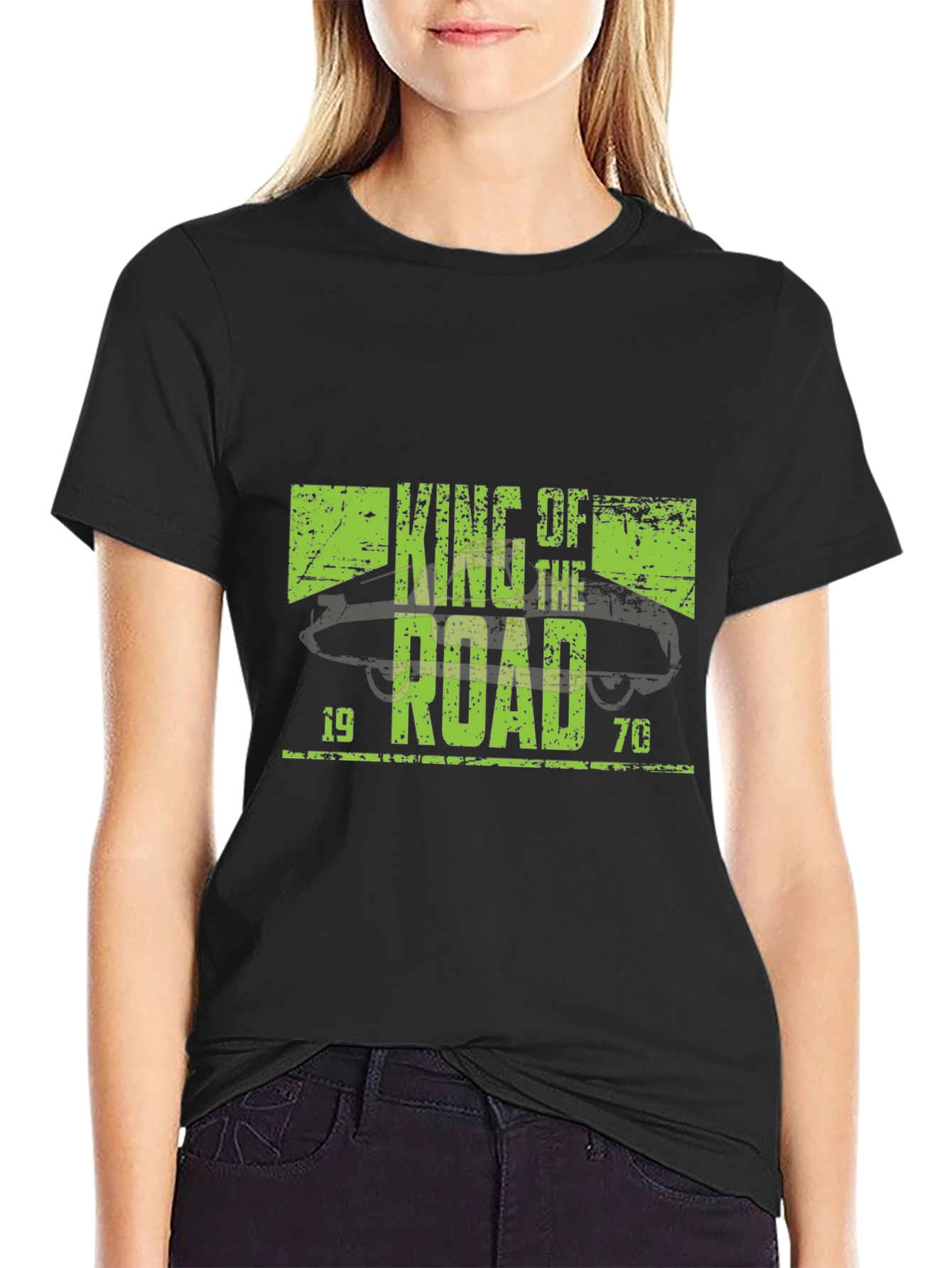 King of the Road 1970 Black T-Shirt