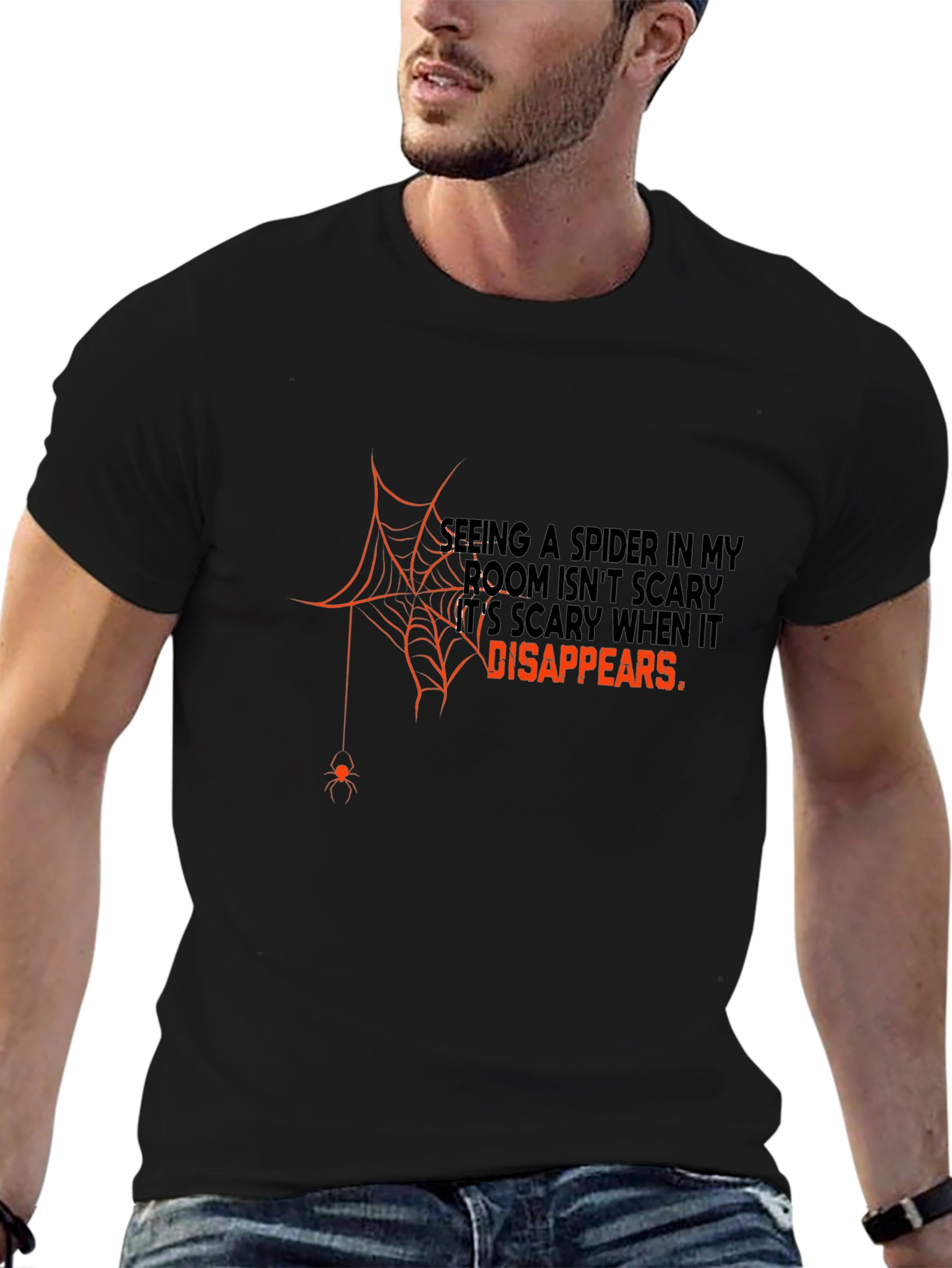 Scary Spider Disappears Graphic Tee