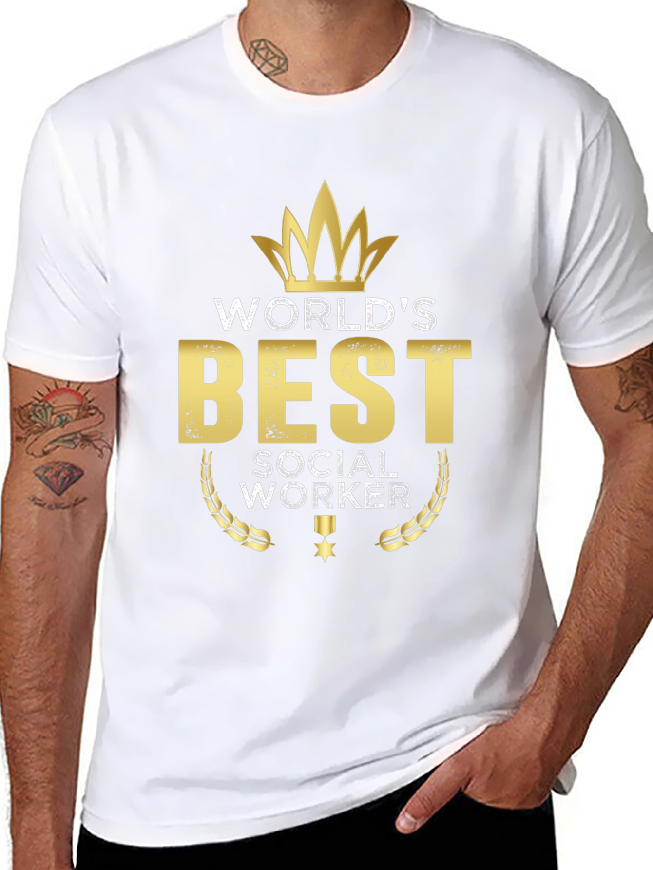 Worlds Best Social Worker Black T-Shirt