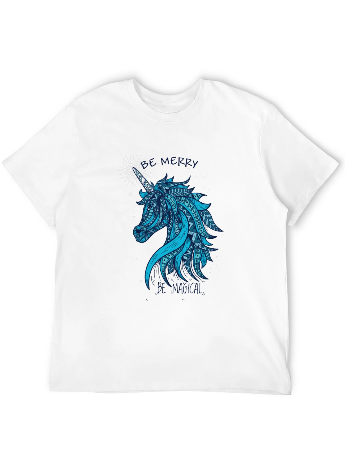 Magical Unicorn Graphic Tee - Black