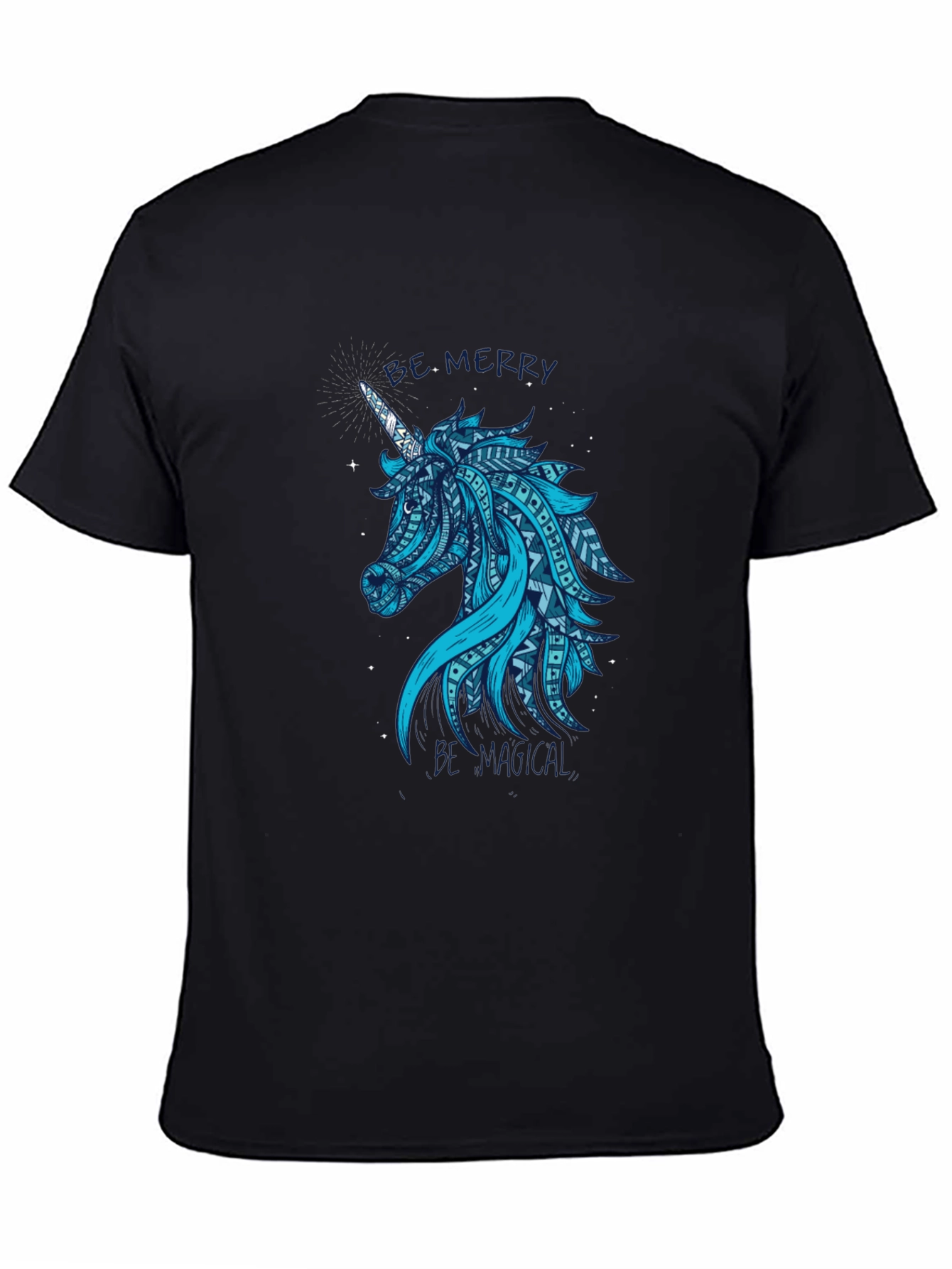 Magical Unicorn Graphic Tee - Black