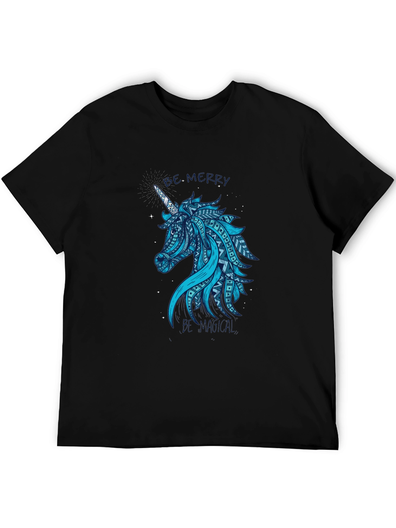 Magical Unicorn Graphic Tee - Black