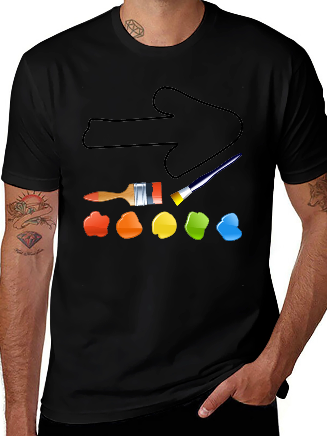 Artists Arrow T-Shirt - Painters Palette Tee