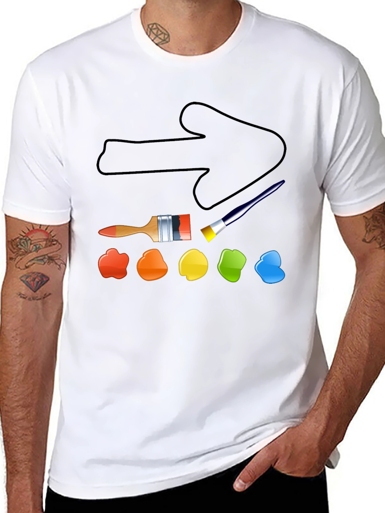 Artists Arrow T-Shirt - Painters Palette Tee