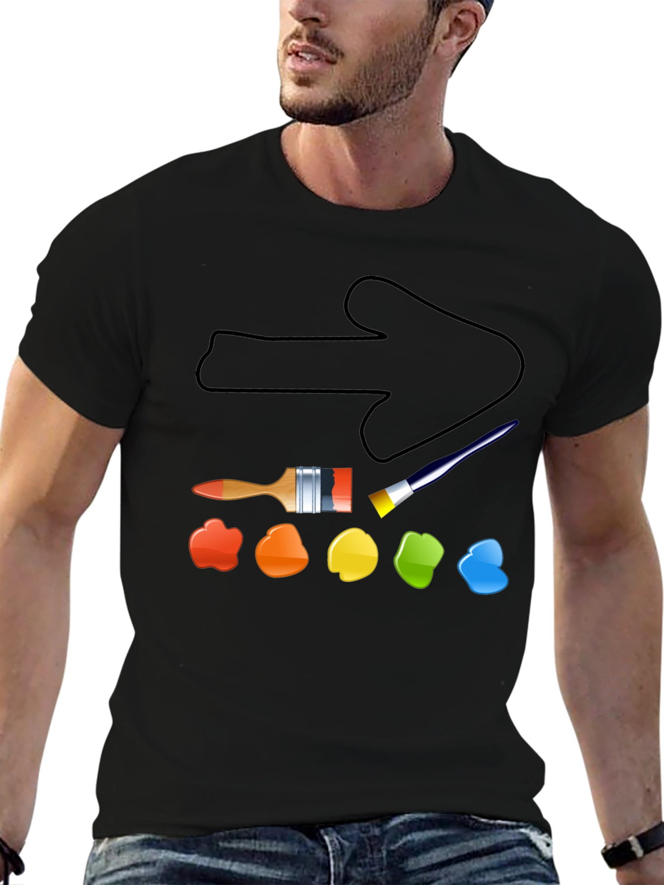 Artists Arrow T-Shirt - Painters Palette Tee