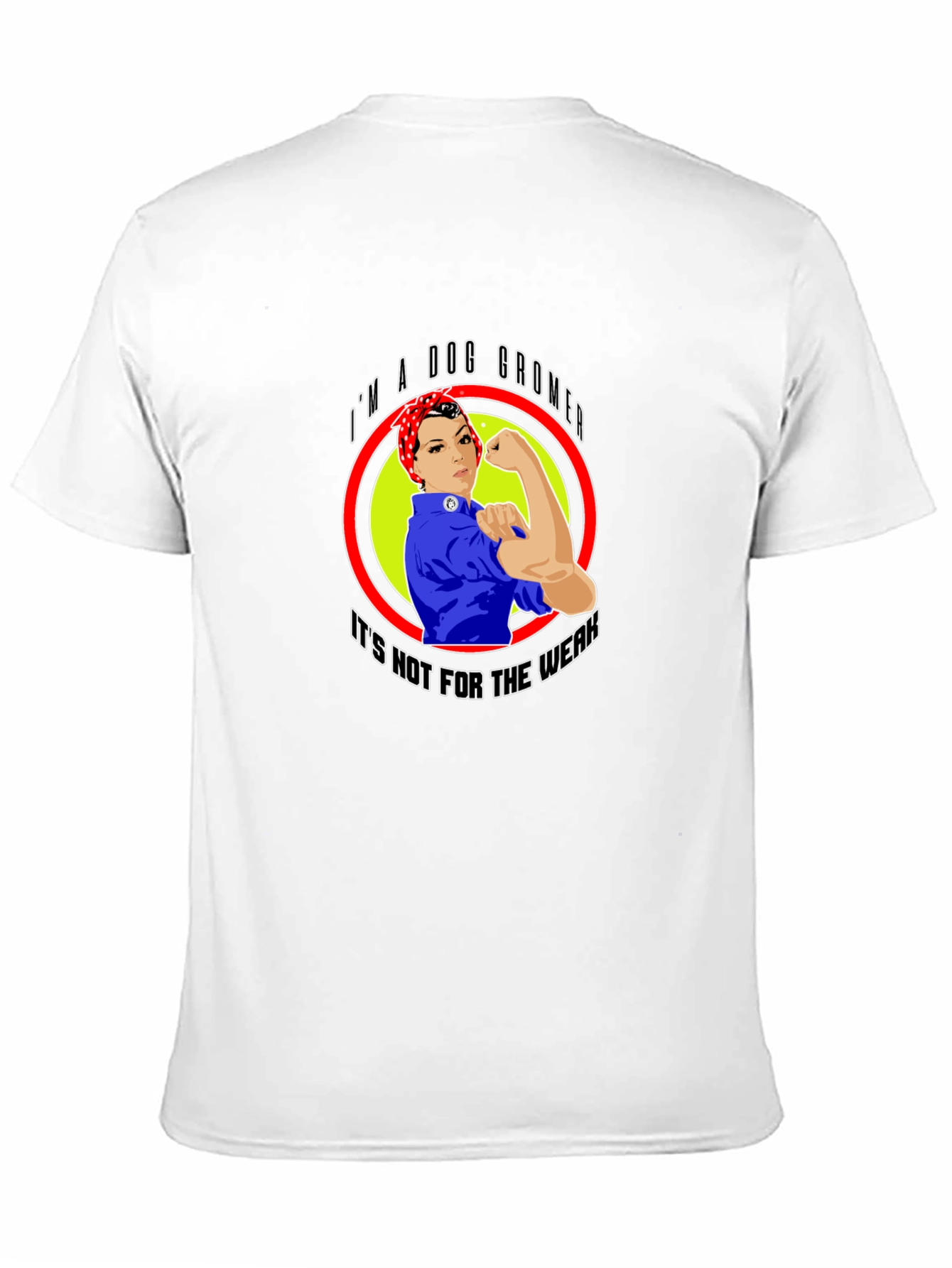 Dog Groomer Rosie the Riveter Style T-Shirt