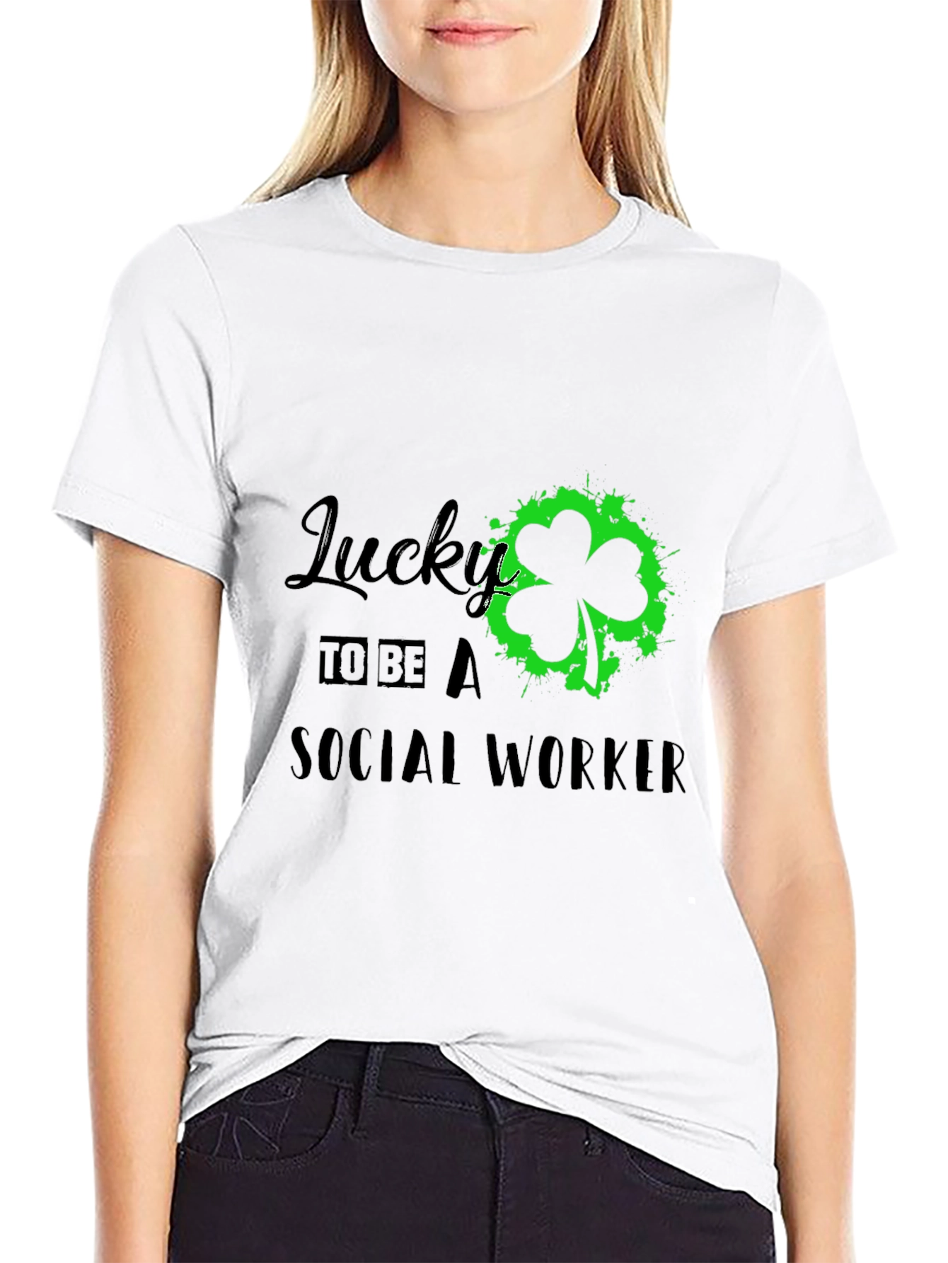 Lucky Social Worker Tee - St. Patricks Day