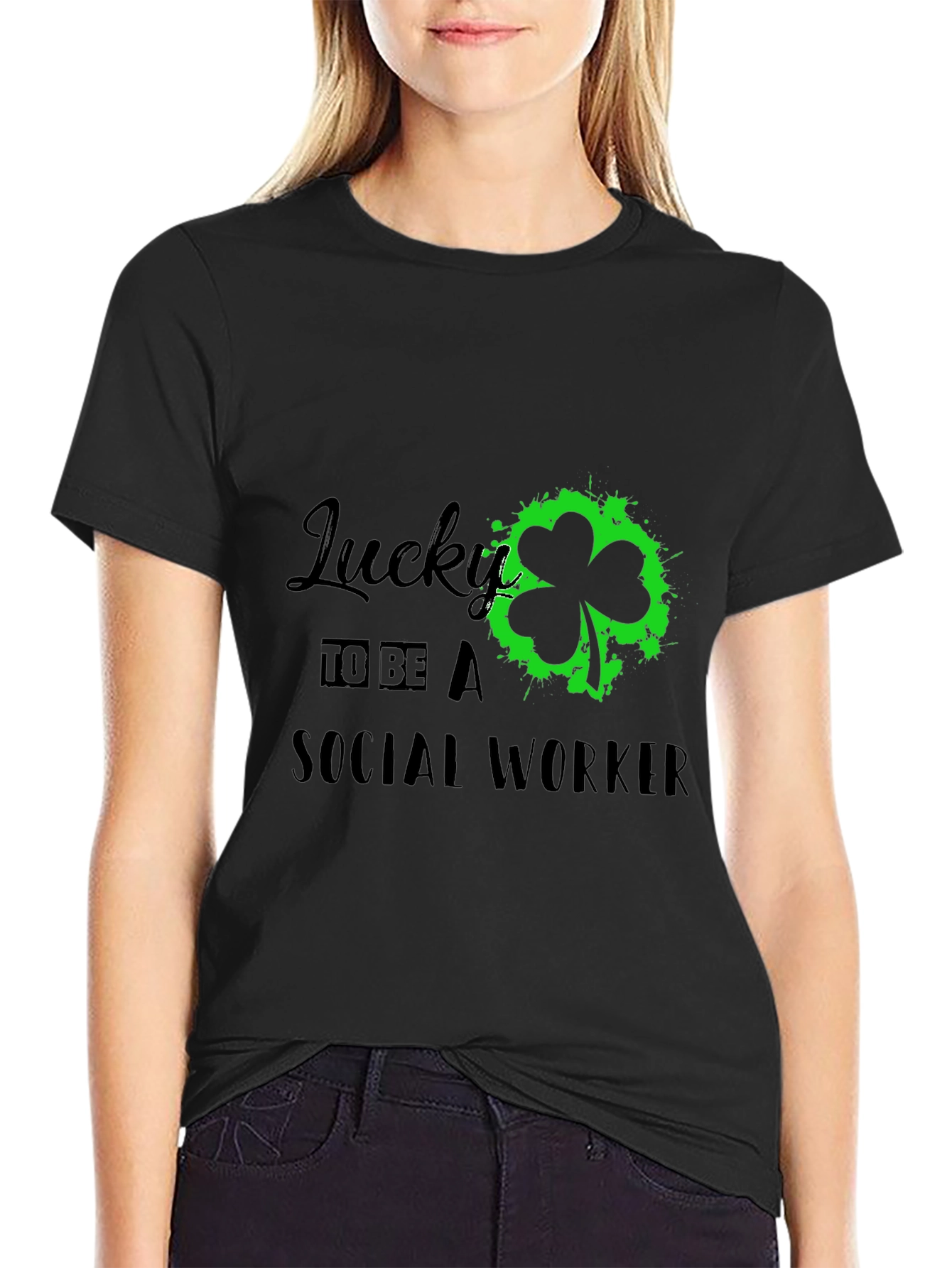 Lucky Social Worker Tee - St. Patricks Day