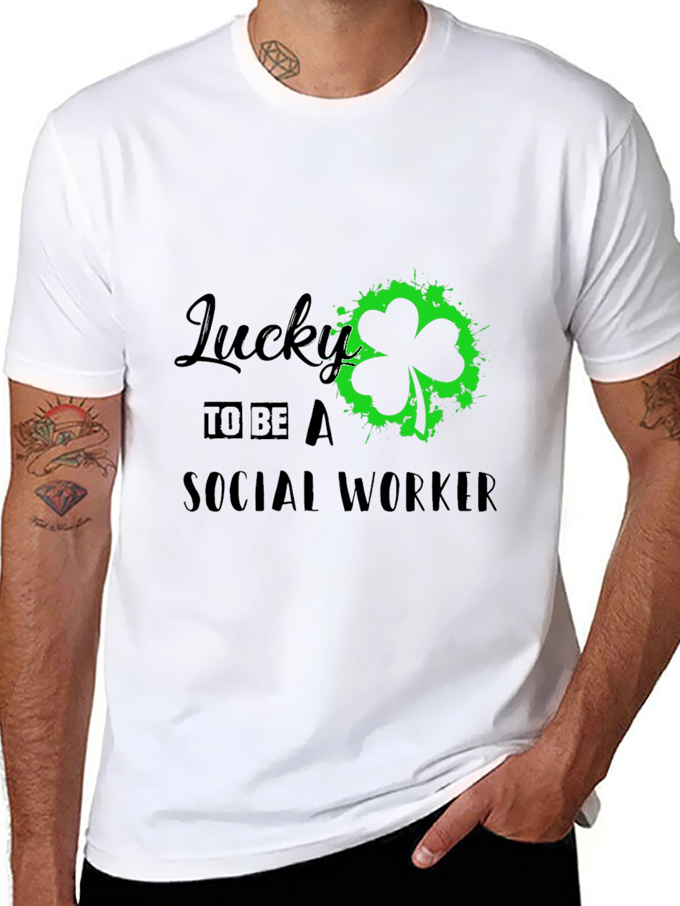 Lucky Social Worker Tee - St. Patricks Day