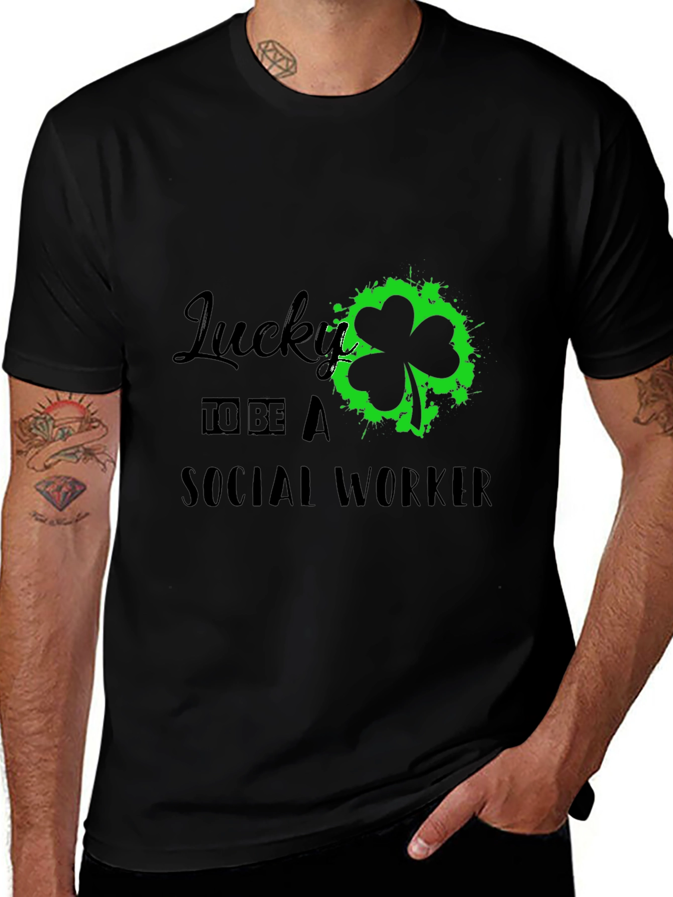 Lucky Social Worker Tee - St. Patricks Day