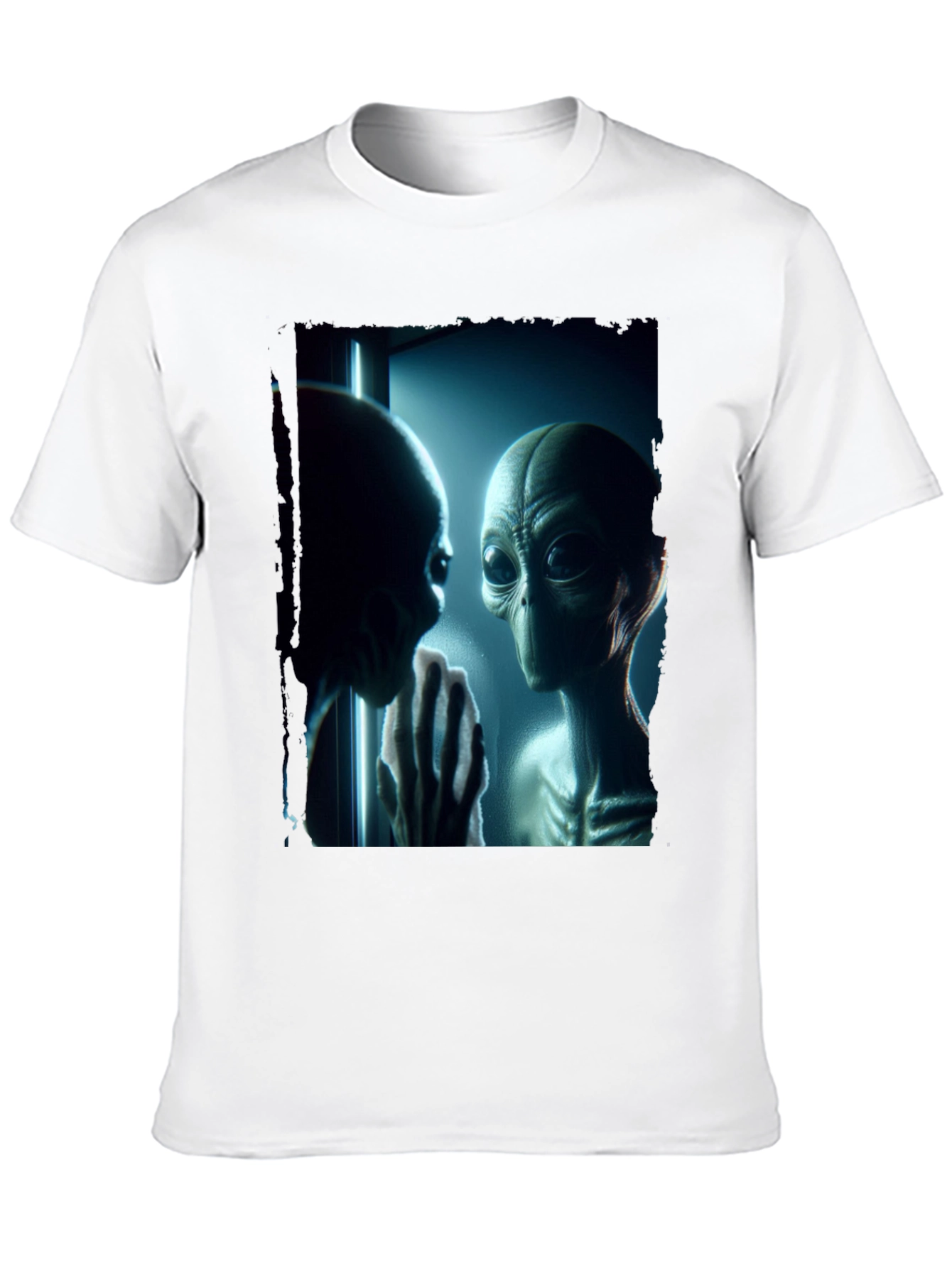 Alien Encounter Graphic Tee - Black Casual Shirt