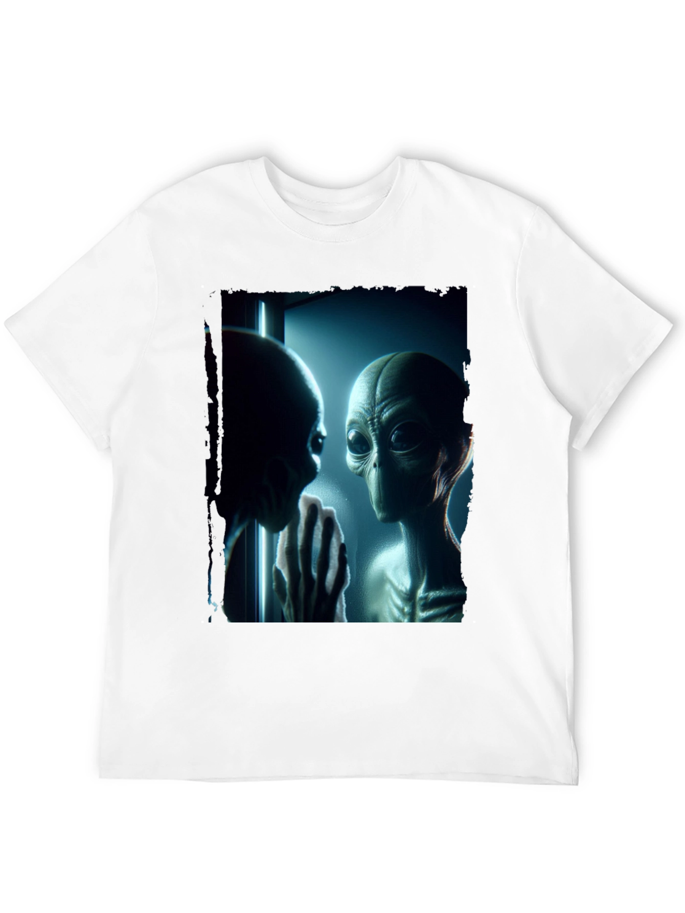 Alien Encounter Graphic Tee - Black Casual Shirt