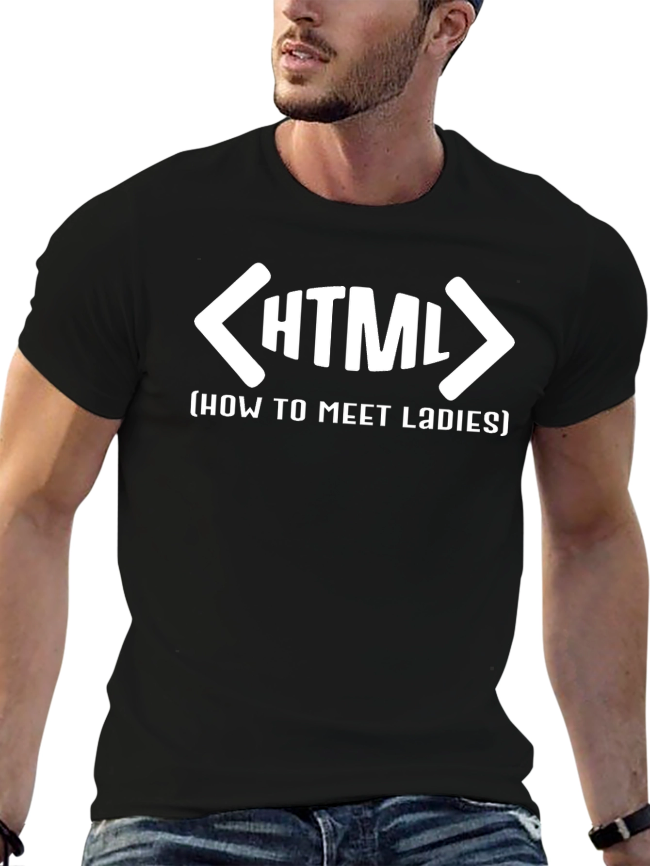 HTML How to Meet Ladies Black T-Shirt