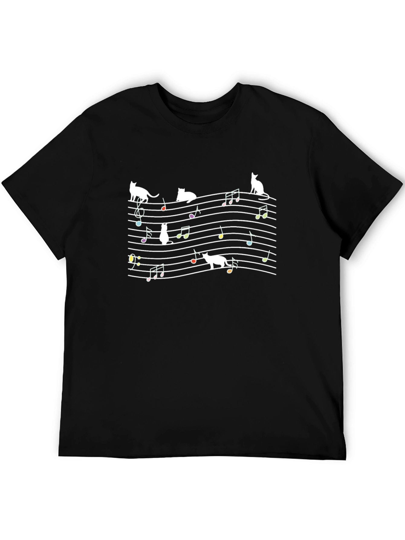 Cat Music Note T-Shirt